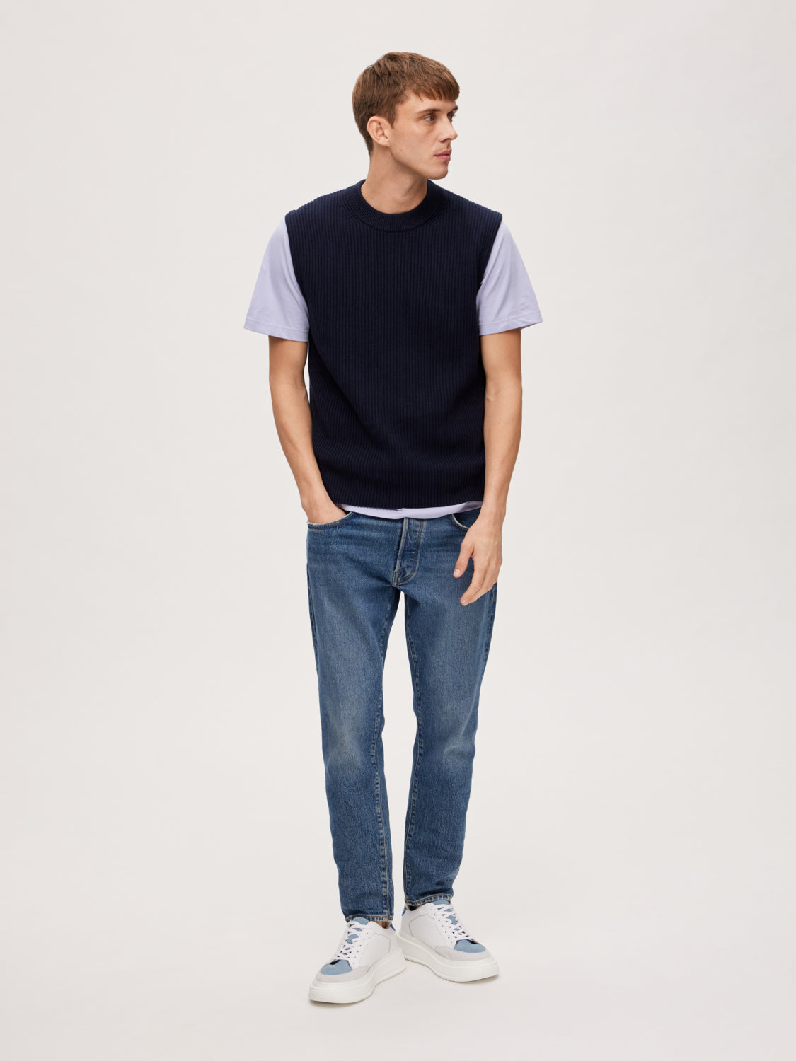 SLHJOEN Pullover - Sky Captain
