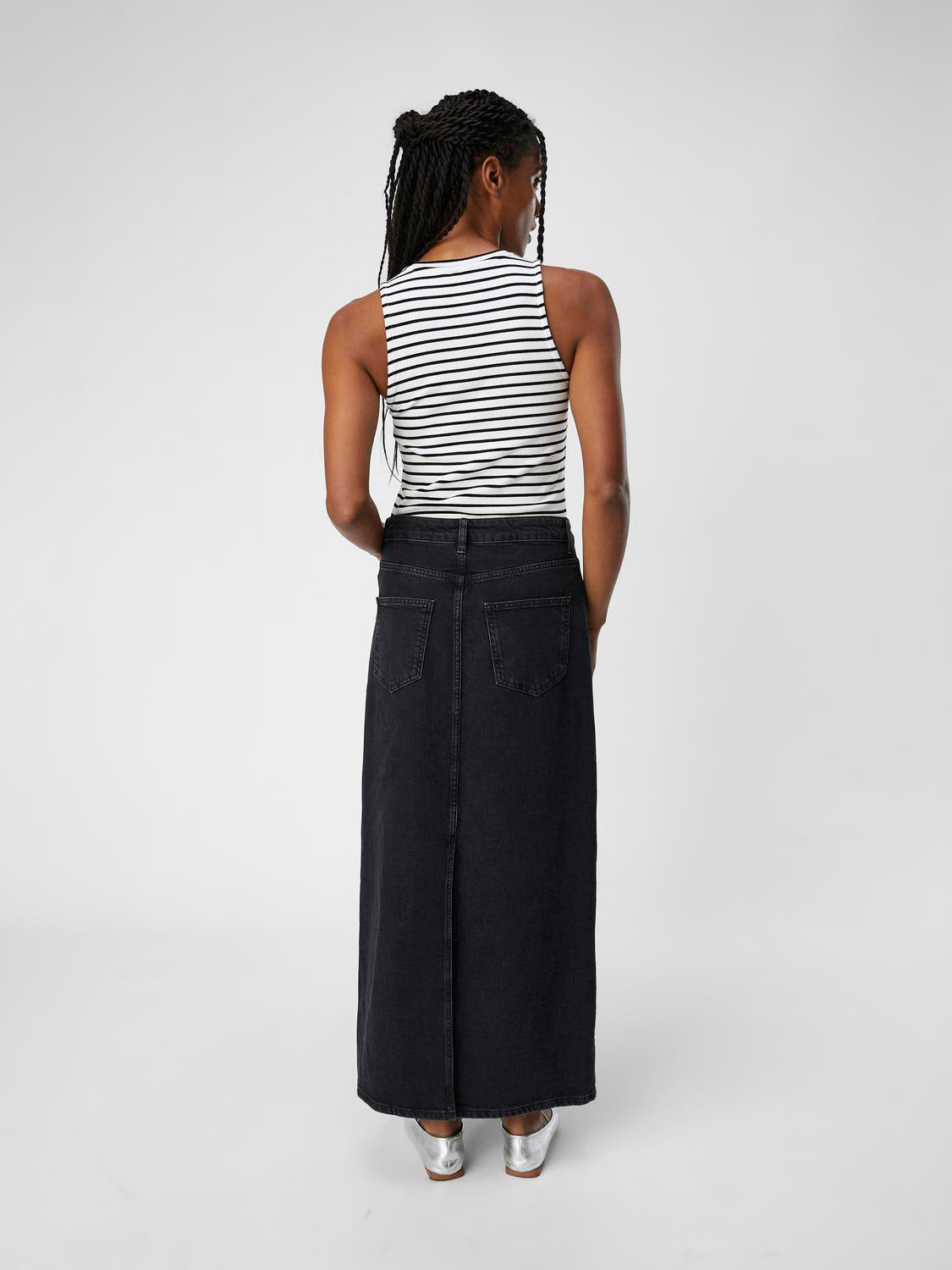 OBJELLEN Skirt - Black Denim