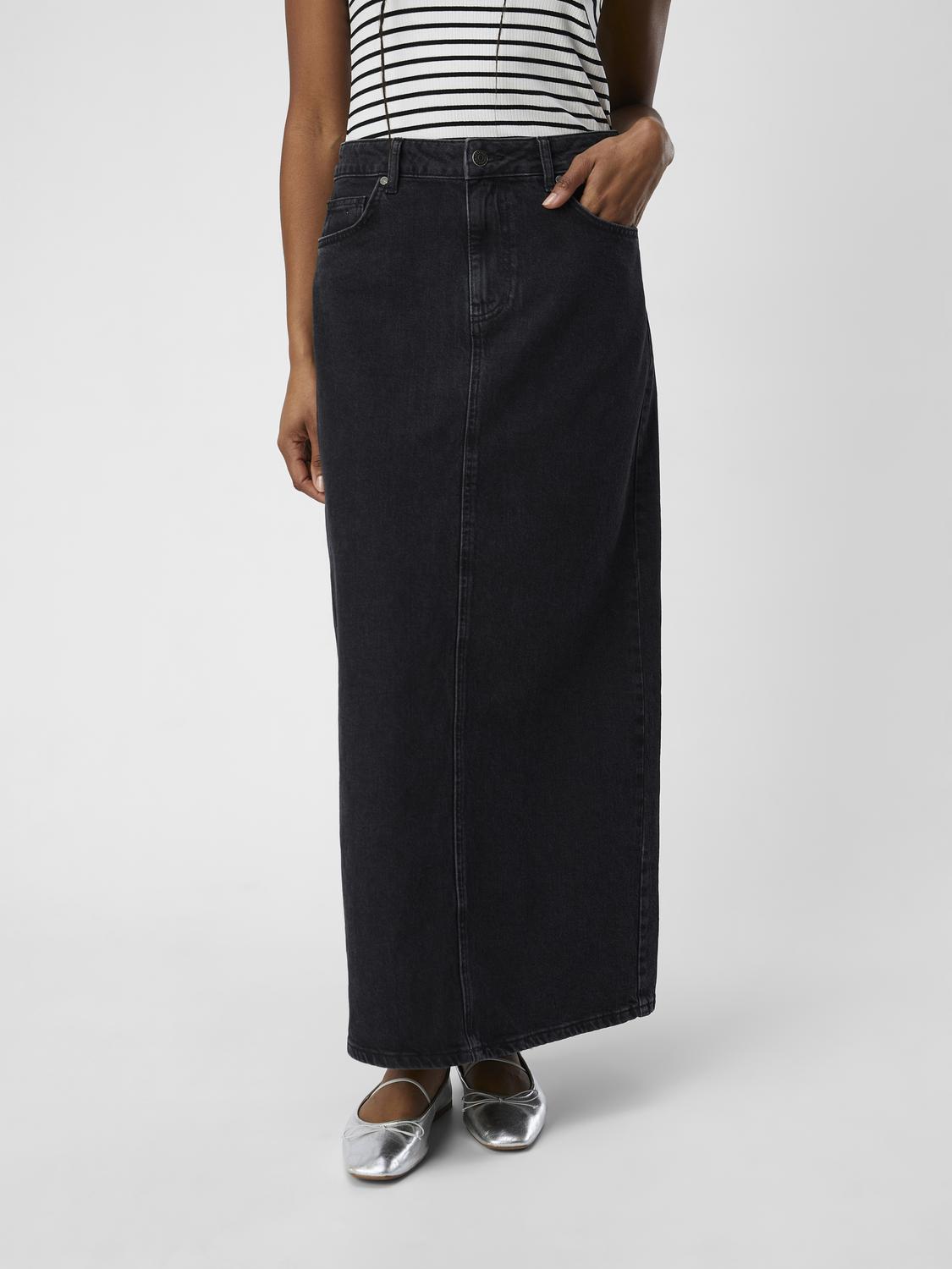 OBJELLEN Skirt - Black Denim