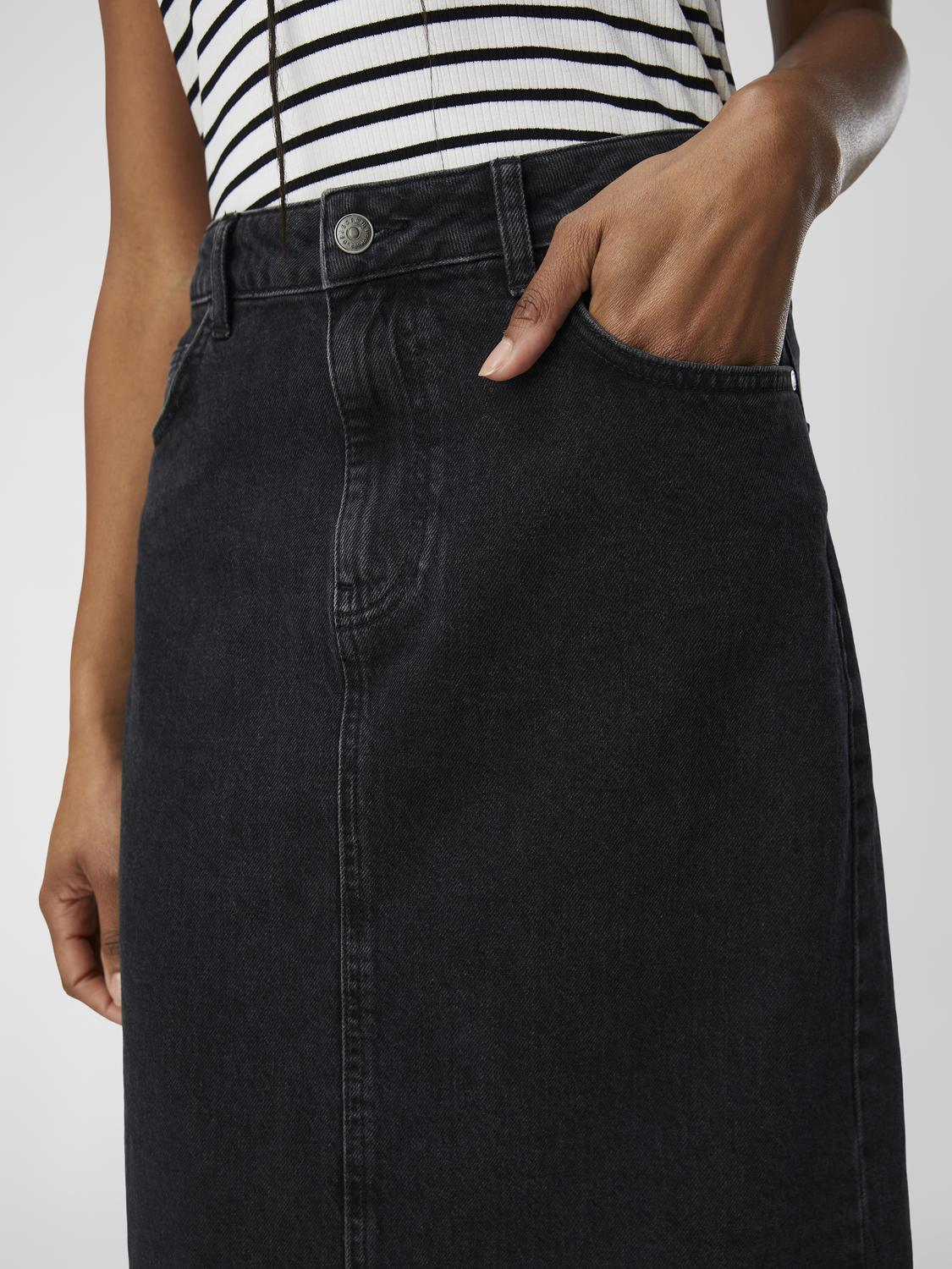 OBJELLEN Skirt - Black Denim