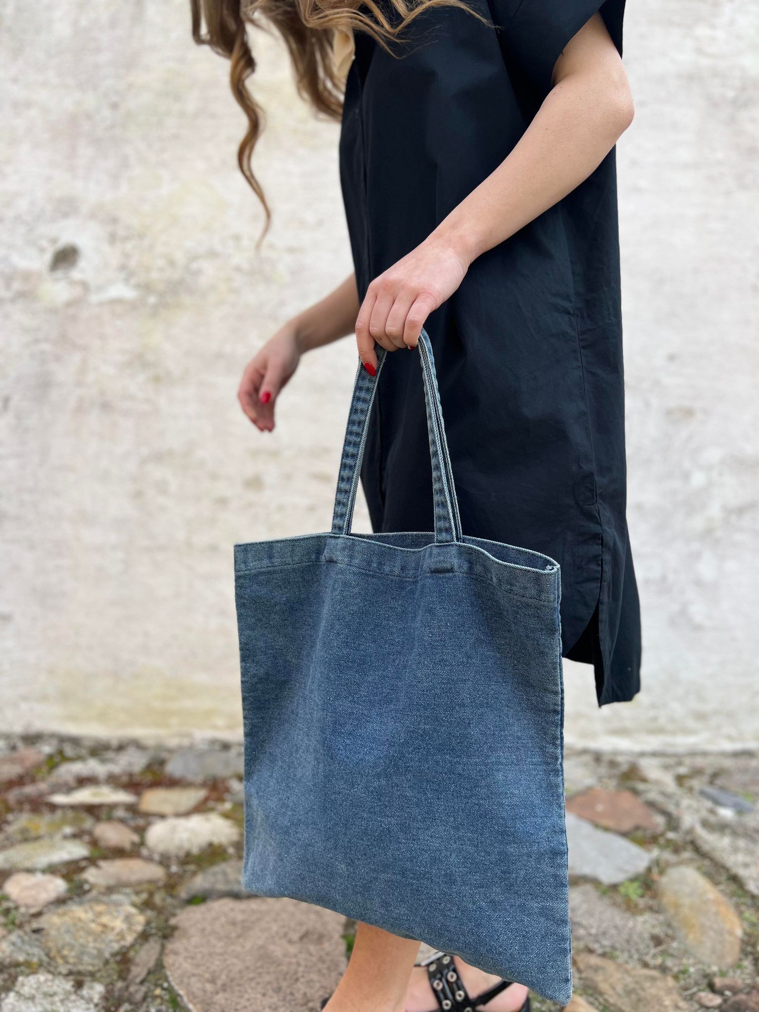 PCNILLE Handbag - Dark Blue Denim