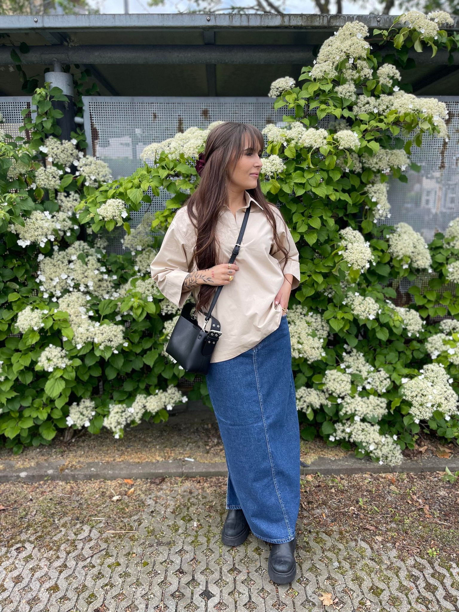 OBJELLEN Skirt - Medium Blue Denim