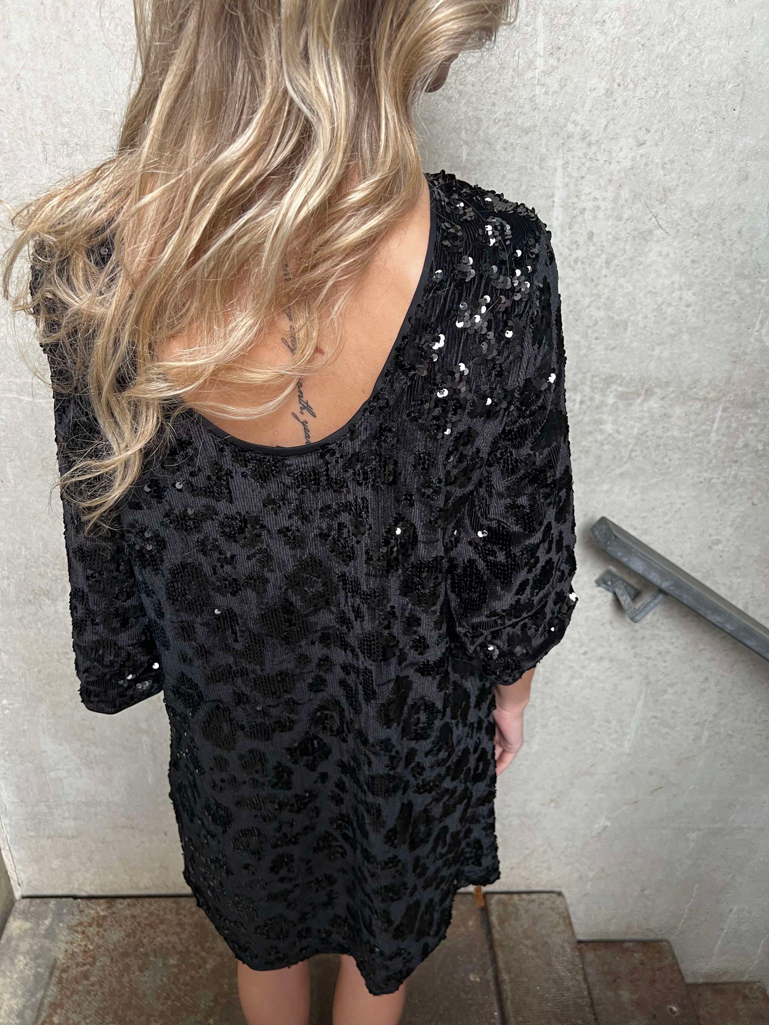 OBJEMINE Short Dress - Black