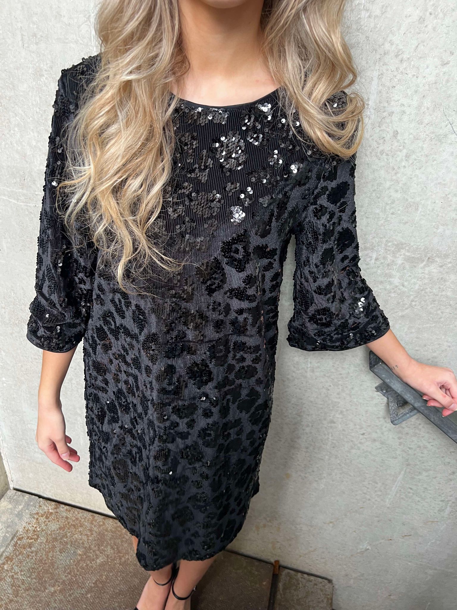 OBJEMINE Short Dress - Black