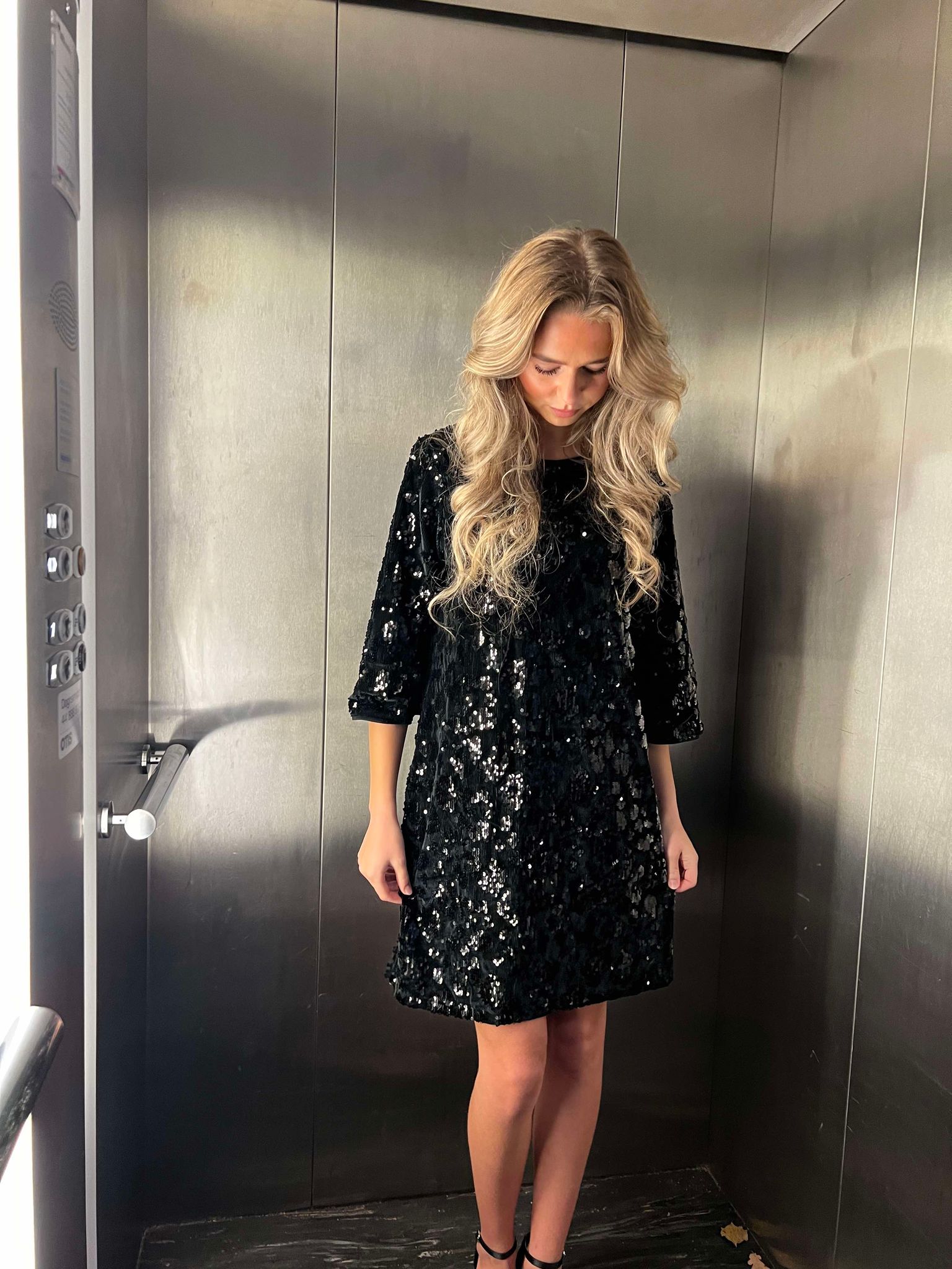 OBJEMINE Short Dress - Black