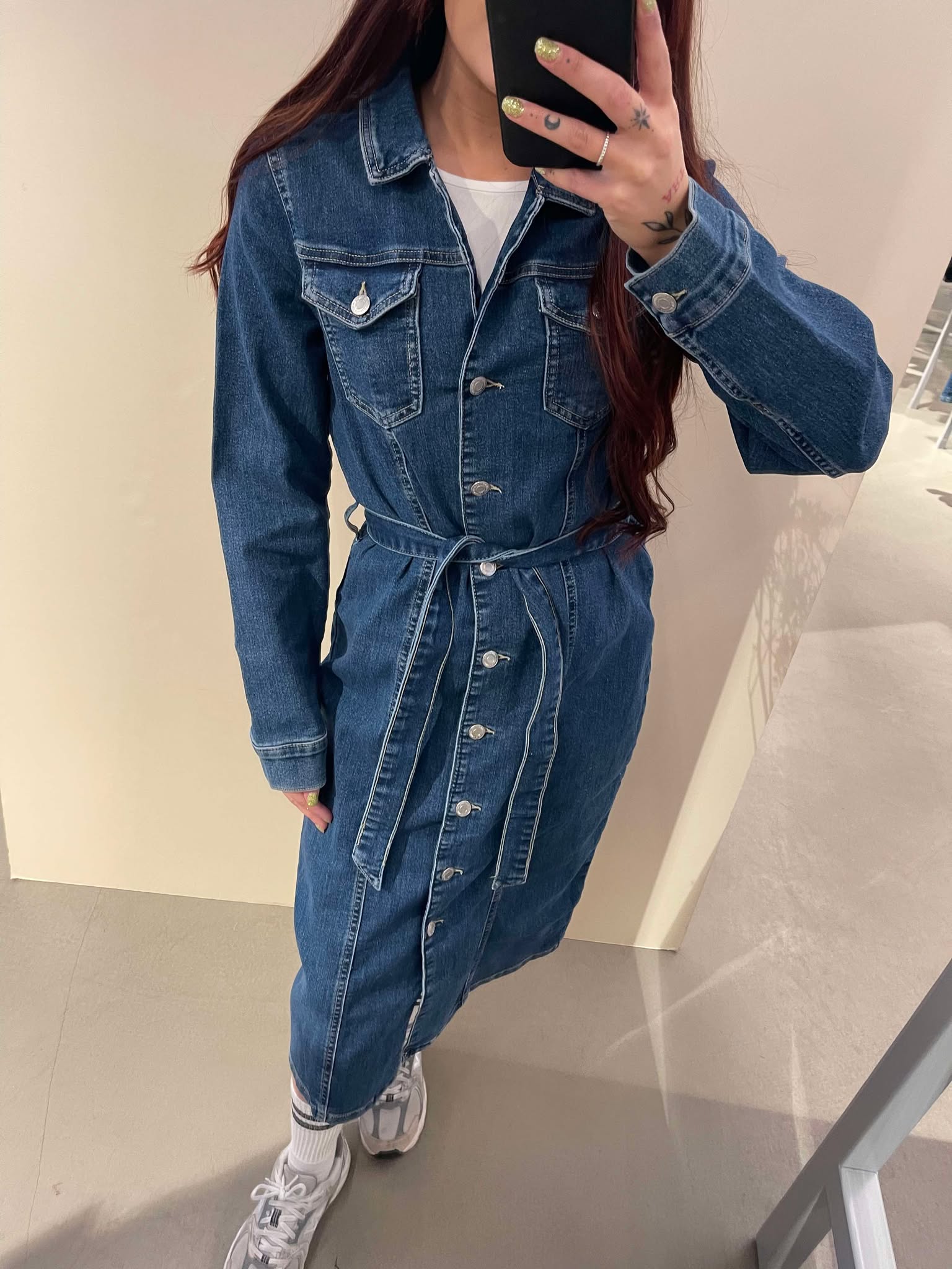 VMTELLY Midi Dress - Medium Blue Denim
