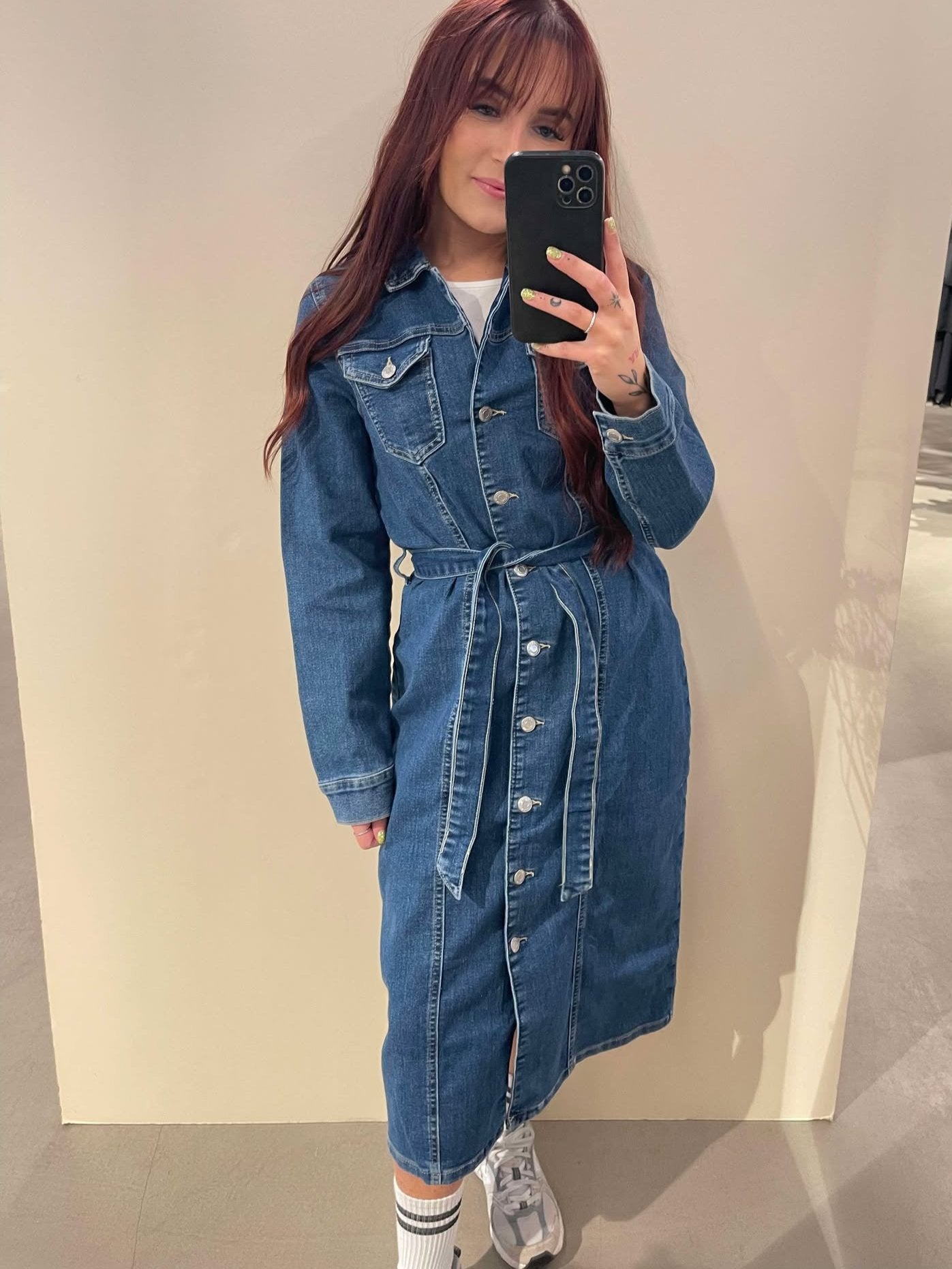 VMTELLY Midi Dress - Medium Blue Denim