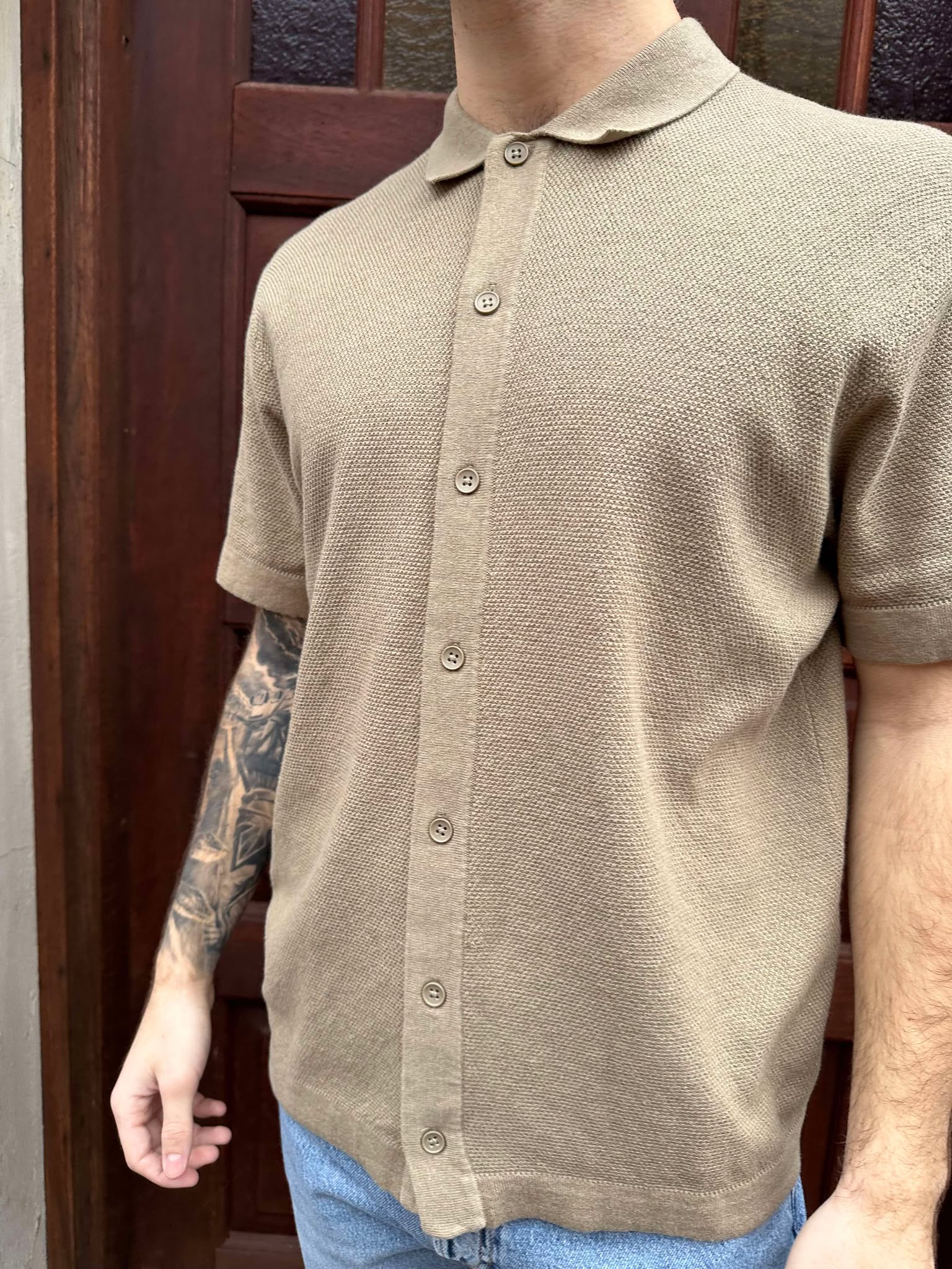 JJEEMIL Knit Polo-Shirt - Coriander