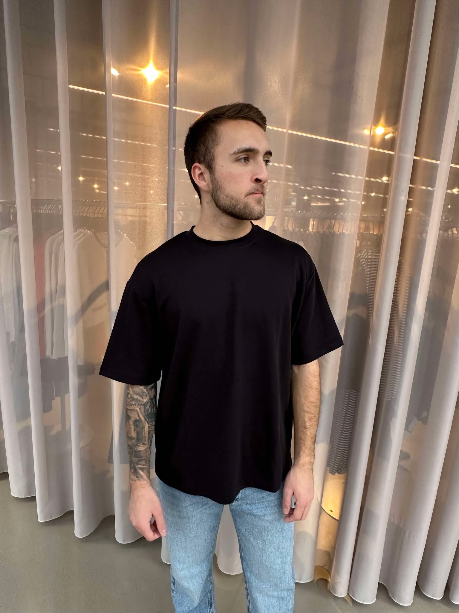 SLHLOOSEOSCAR T-Shirt - Black