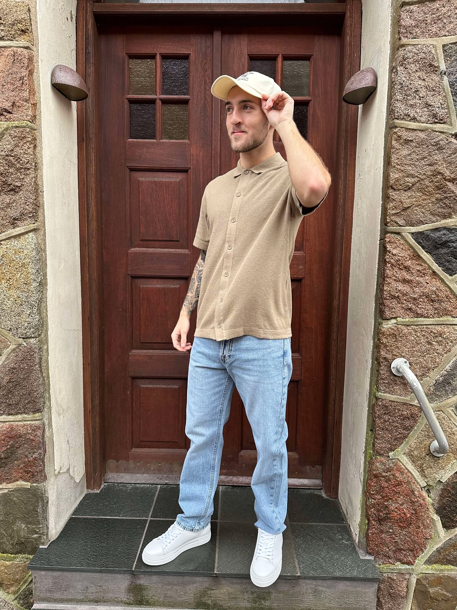 JJEEMIL Knit Polo-Shirt - Coriander