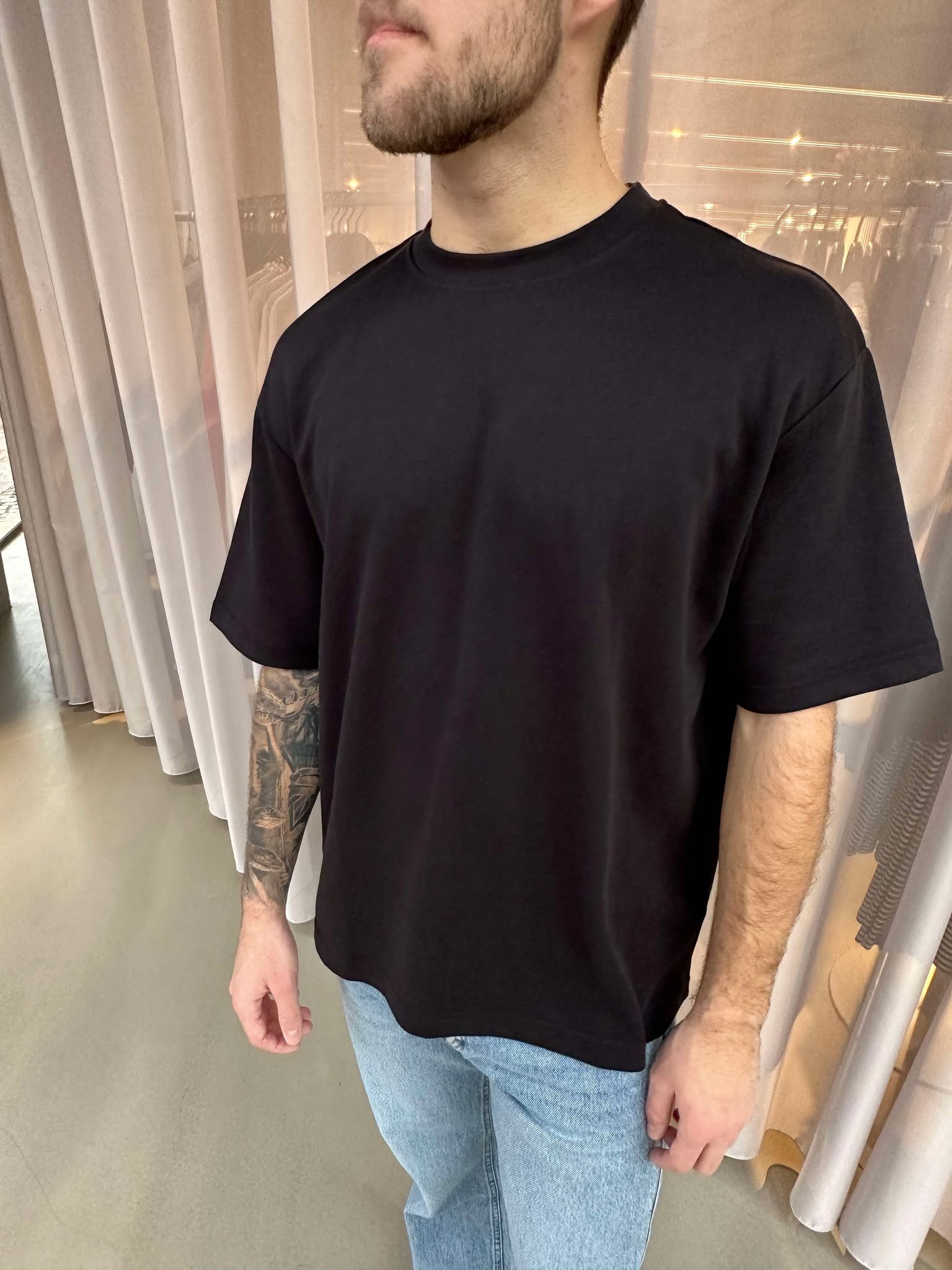 SLHLOOSEOSCAR T-Shirt - Black