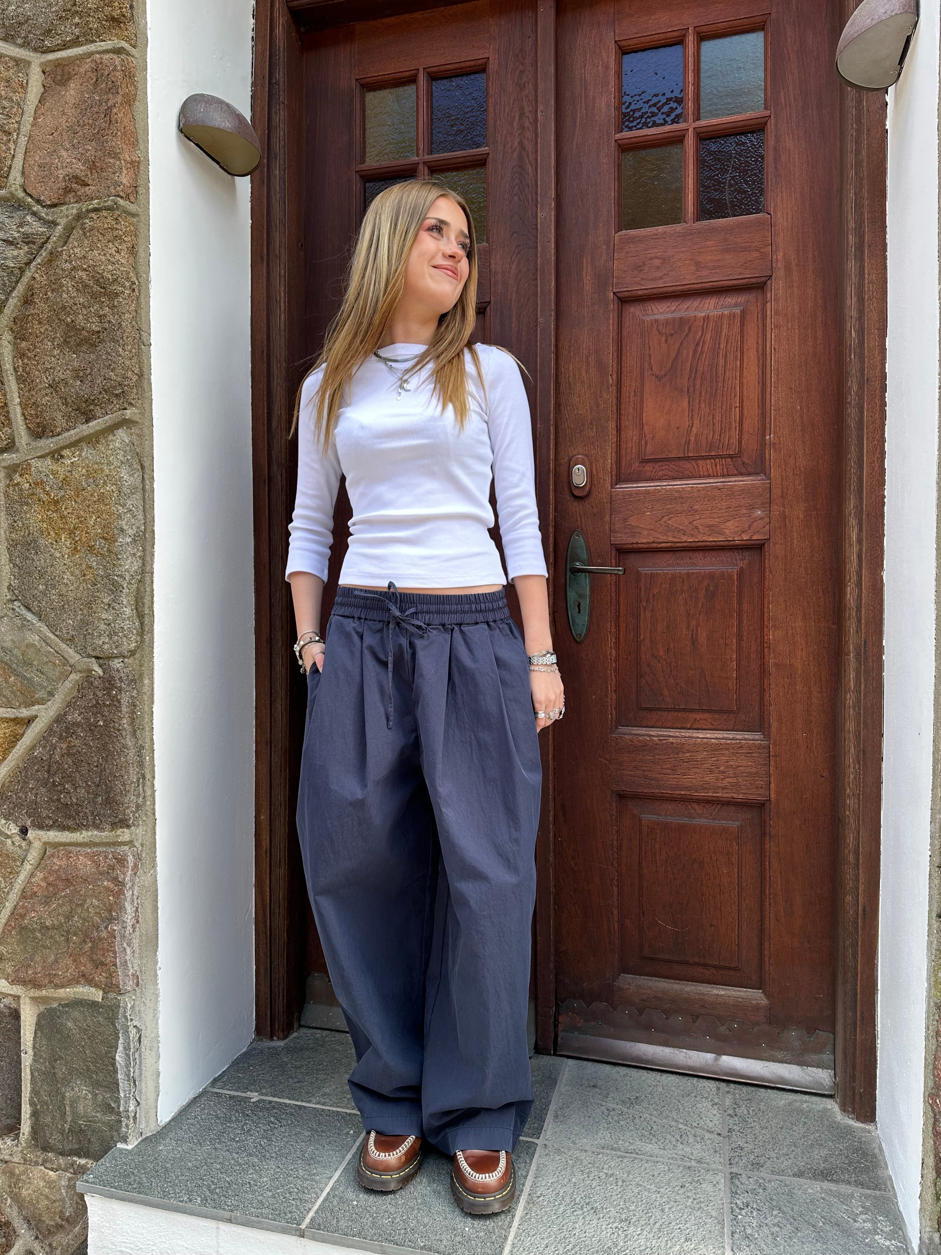 OBJBERTA Trousers - Sky Captain