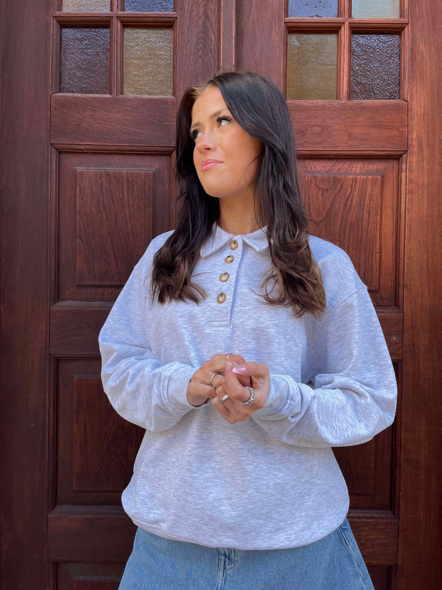 PCALINA Sweatshirt - Light Grey Melange