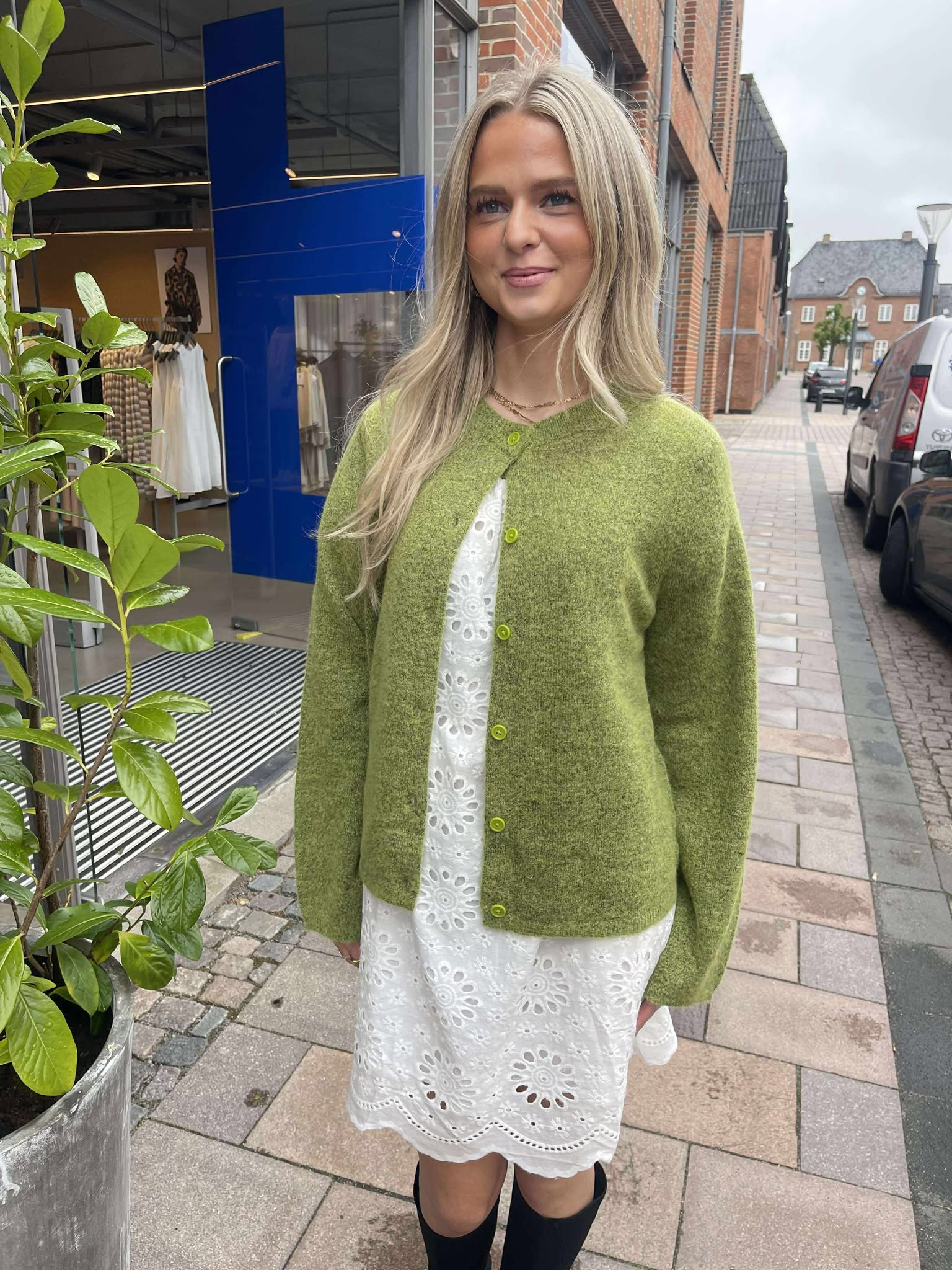 SLFLULU Knit Cardigan - Dark Citron