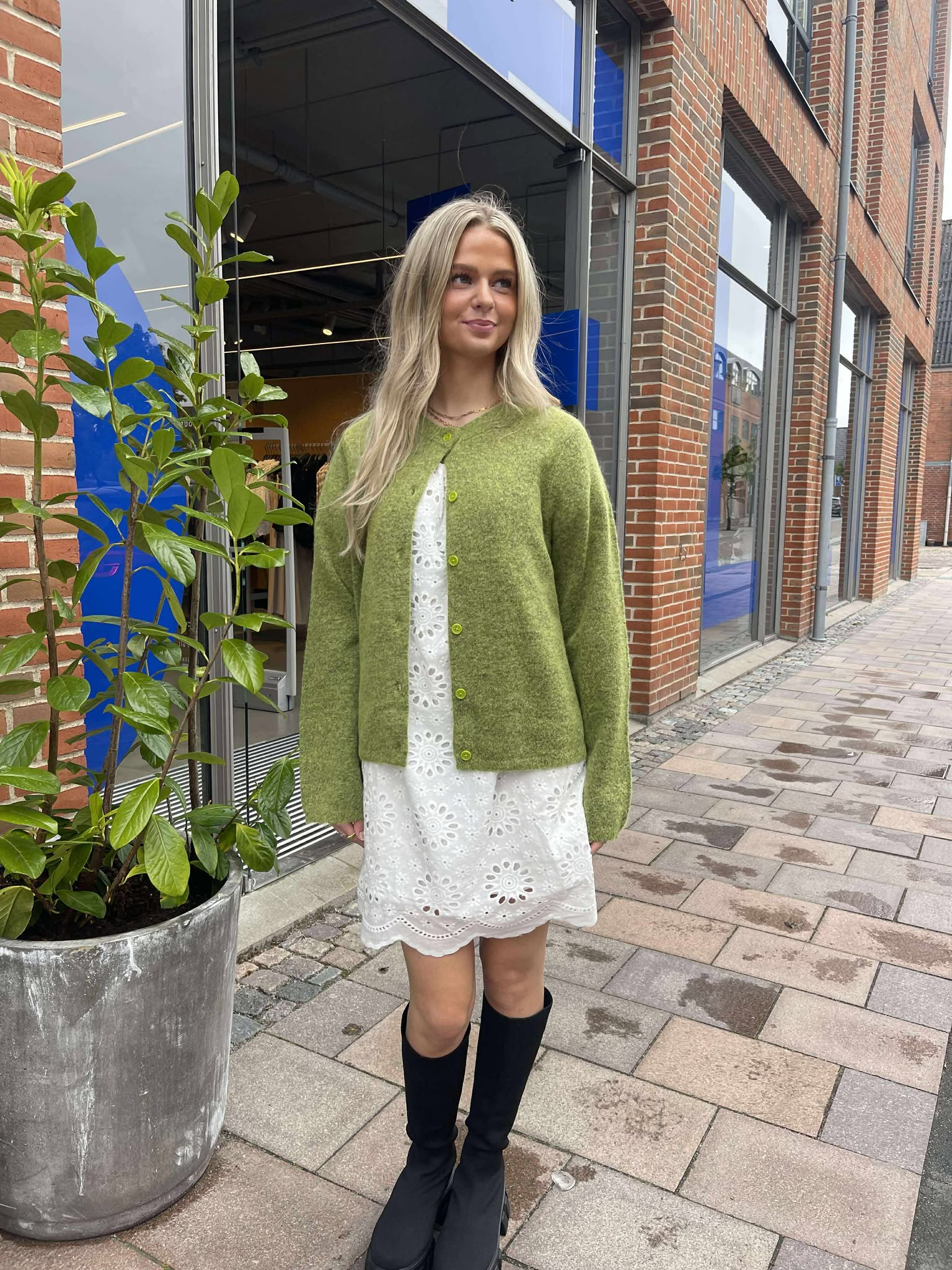 SLFLULU Knit Cardigan - Dark Citron