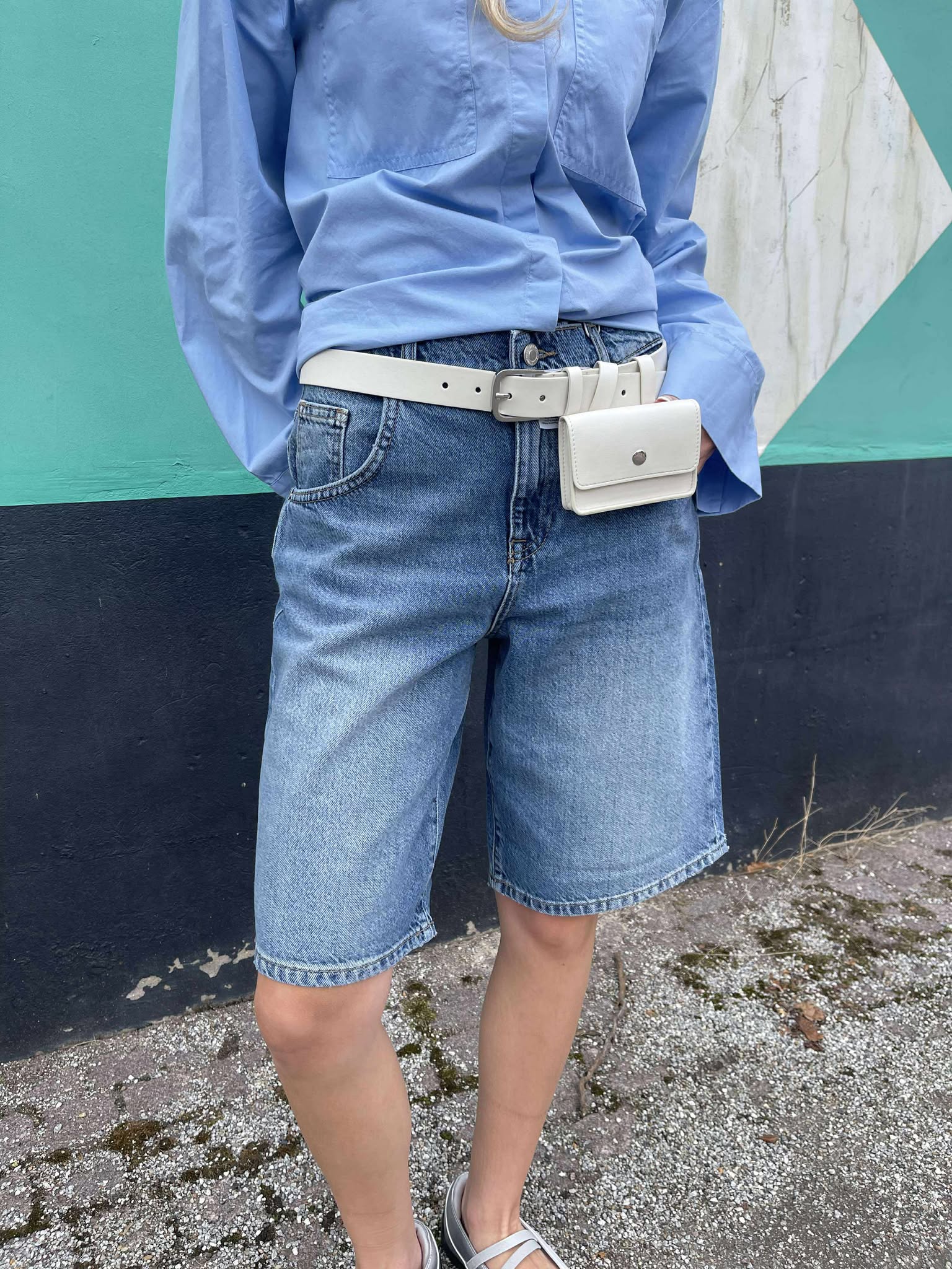 ONLMATE 5 Pockets Shorts - Medium Blue Denim