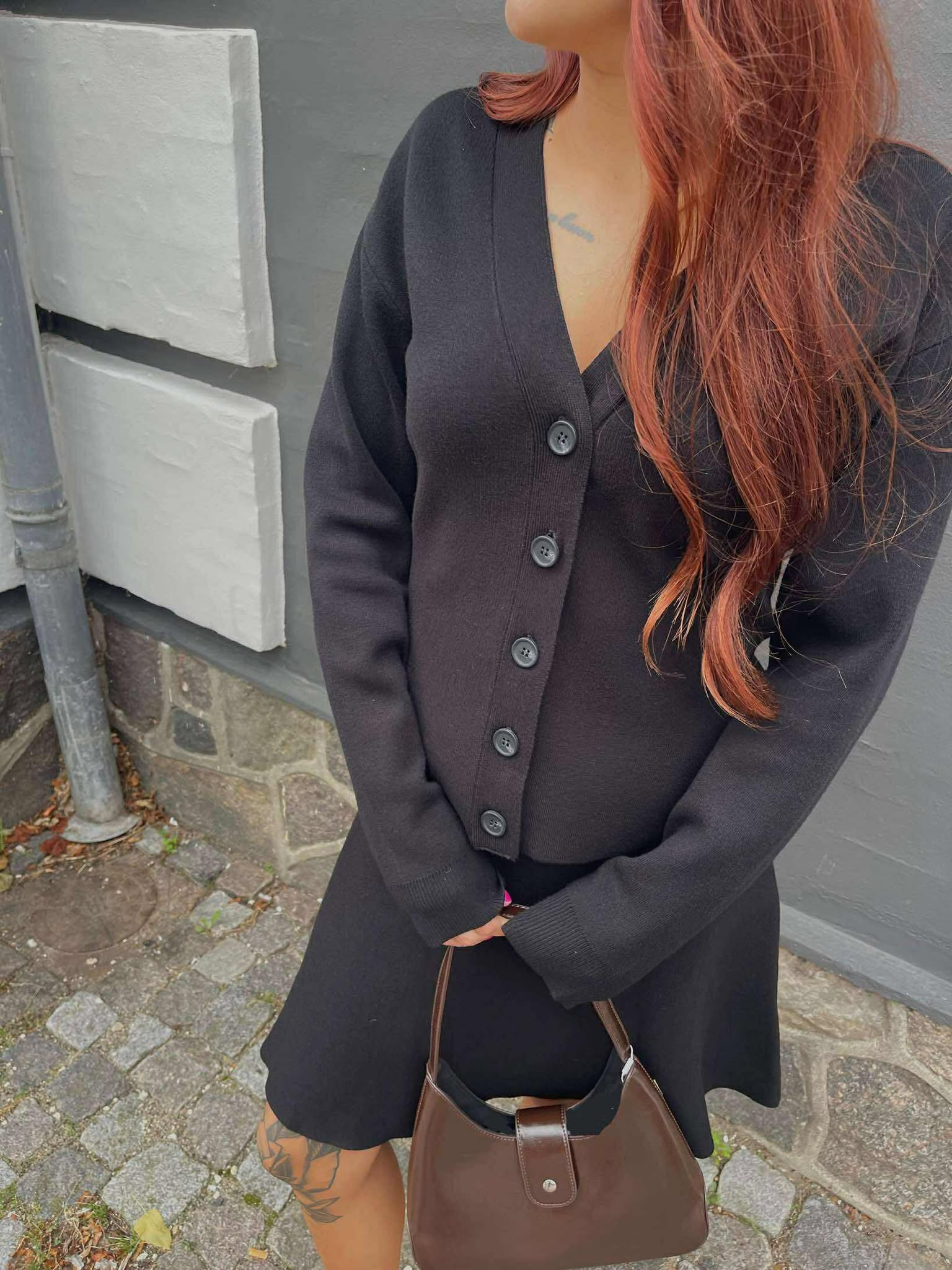 OBJREYNARD Knit Cardigan - Black