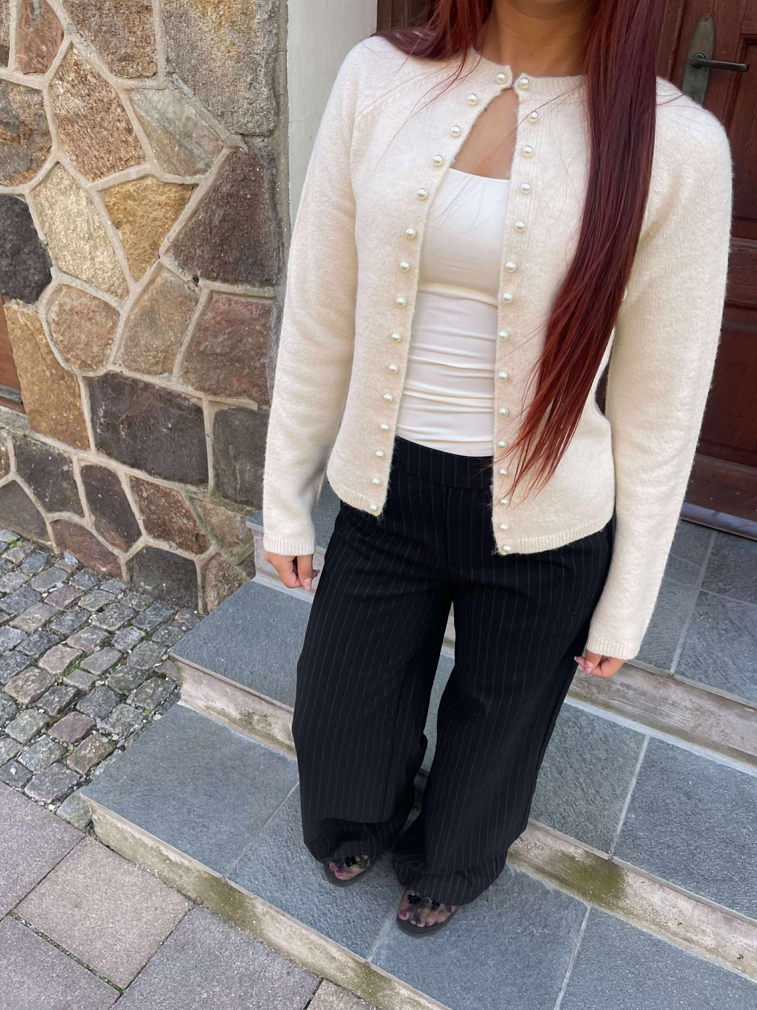 AWMAGALENE Knit Cardigan - Birch