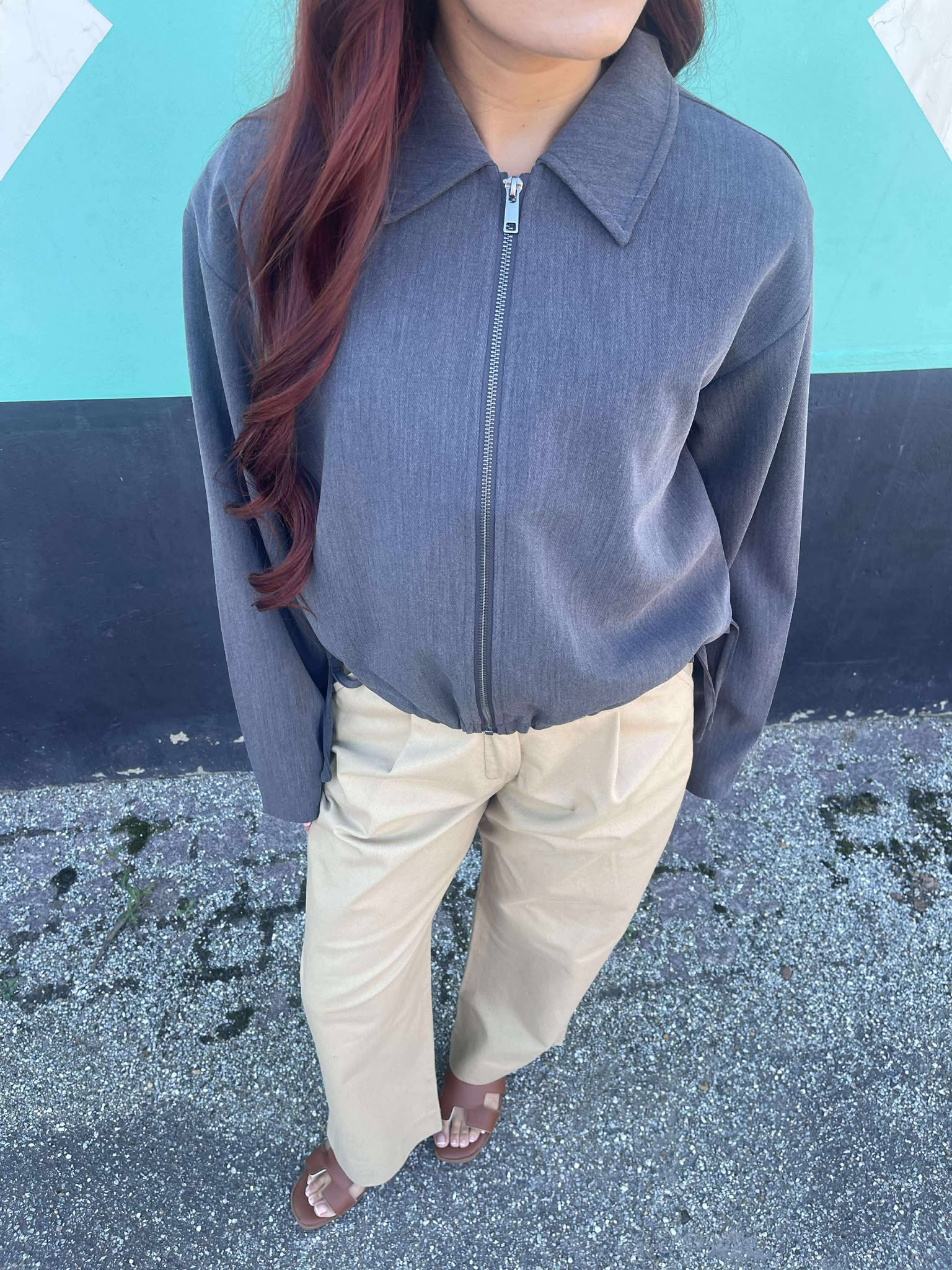 OBJSIGRID Blazer - Medium Grey Melange