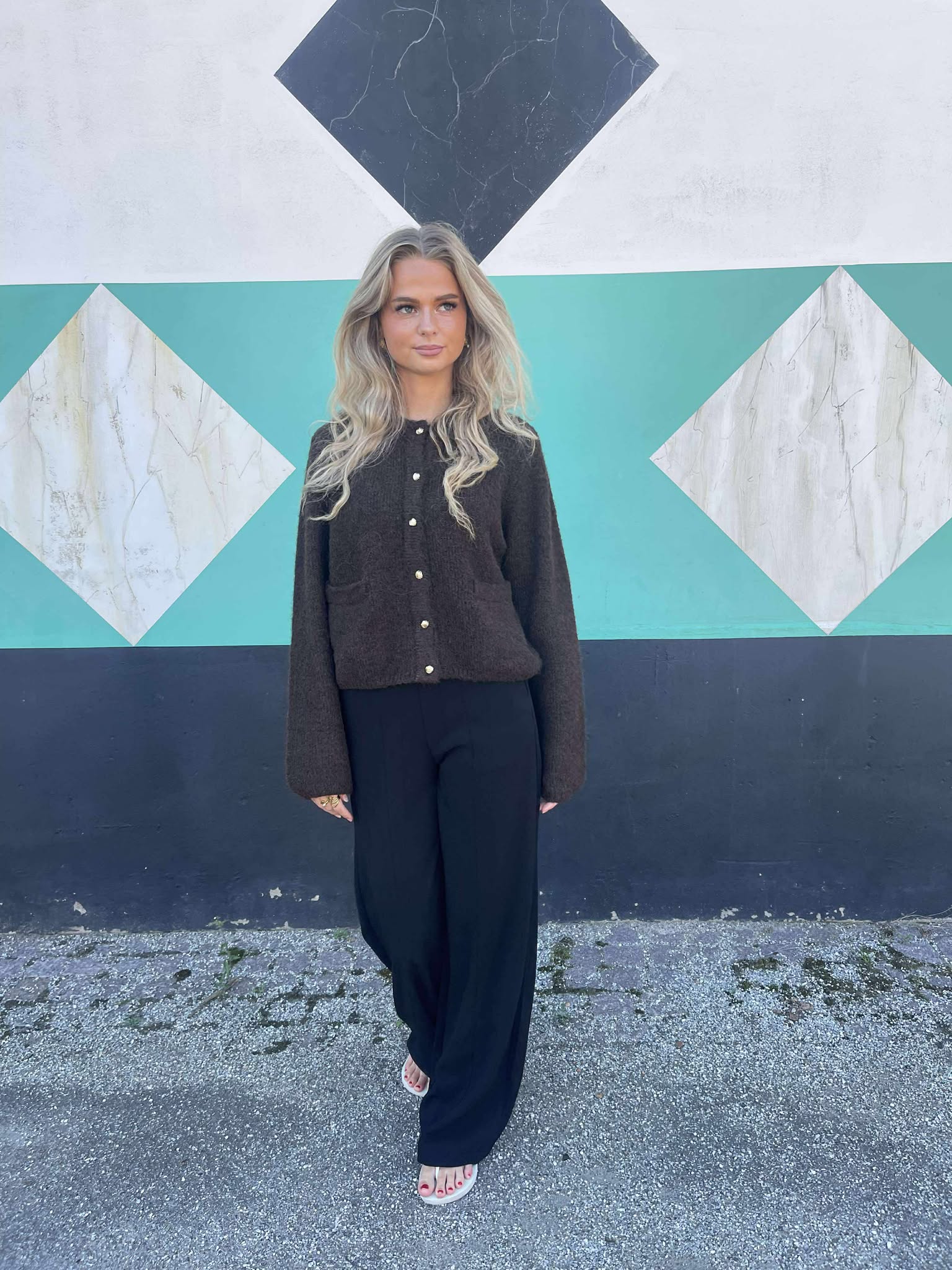 OBJSAGGIA Pullover - Seal Brown