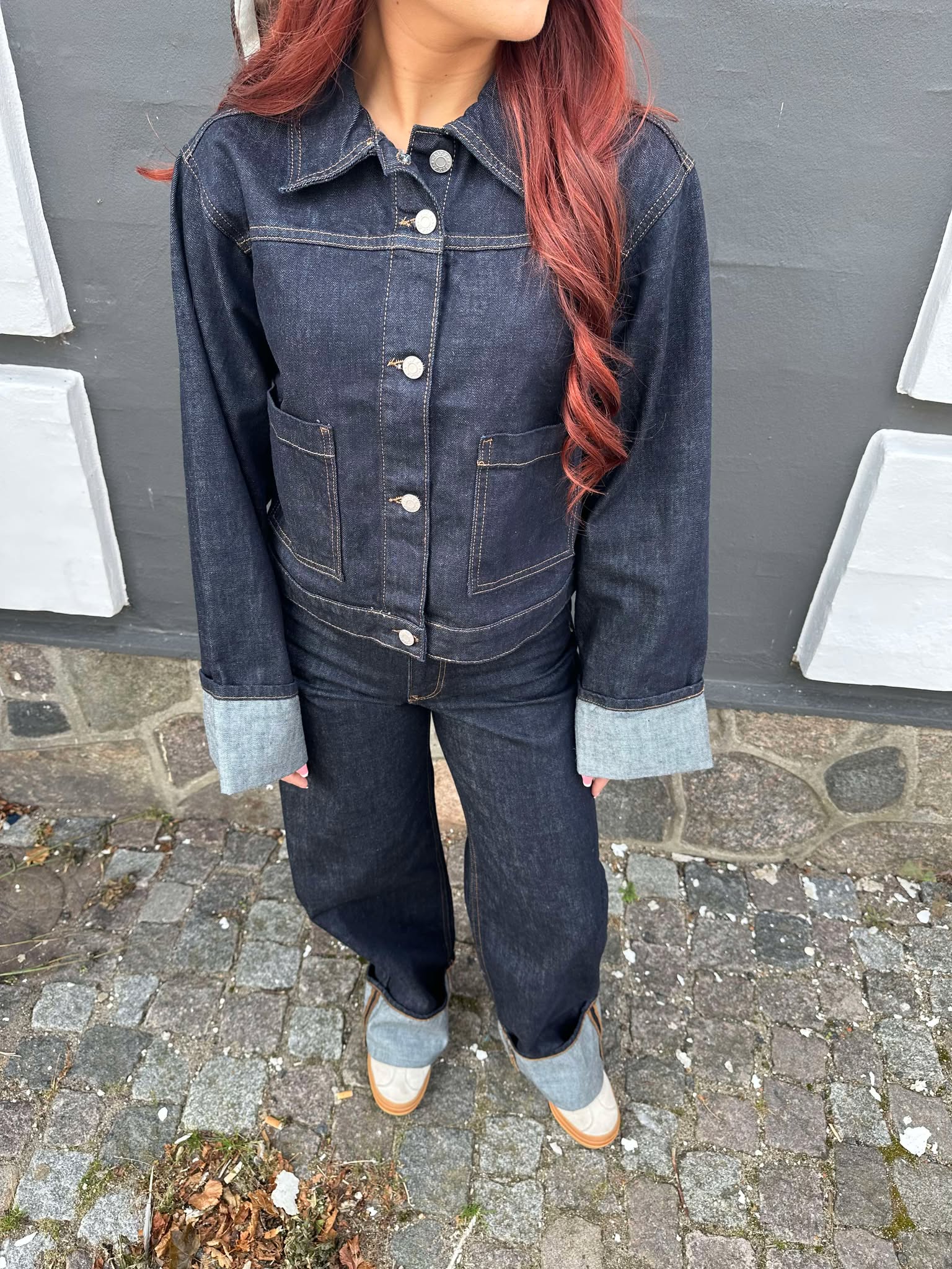 JXVEGA Denim Jacket - Dark Blue Denim
