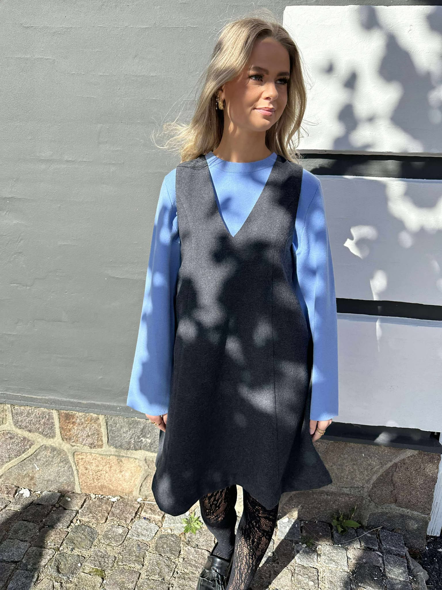 SLFMERCY Short Dress - Dark Grey Melange