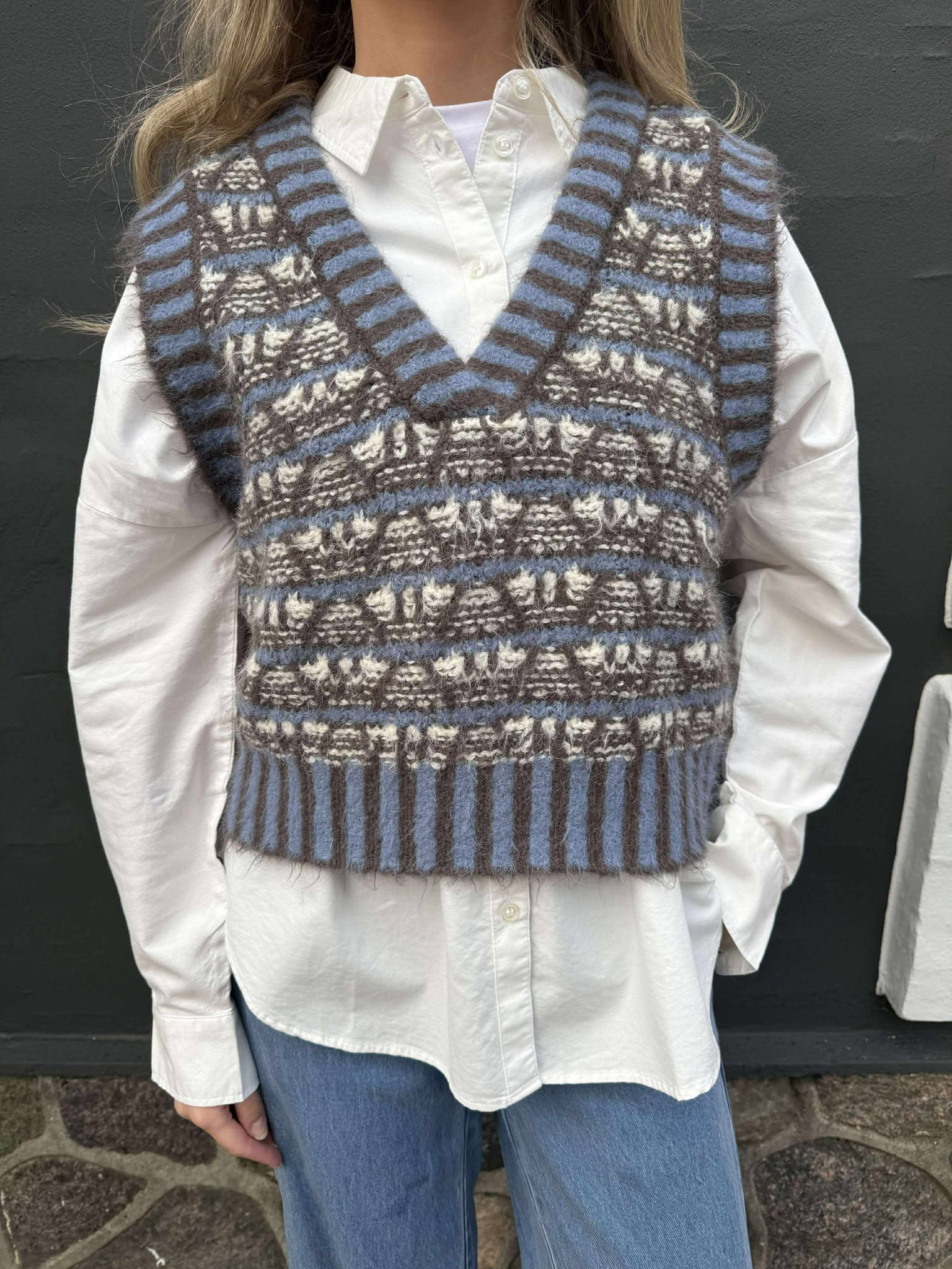 OBJNUNU Knit Waistcoat - Baby Lavender