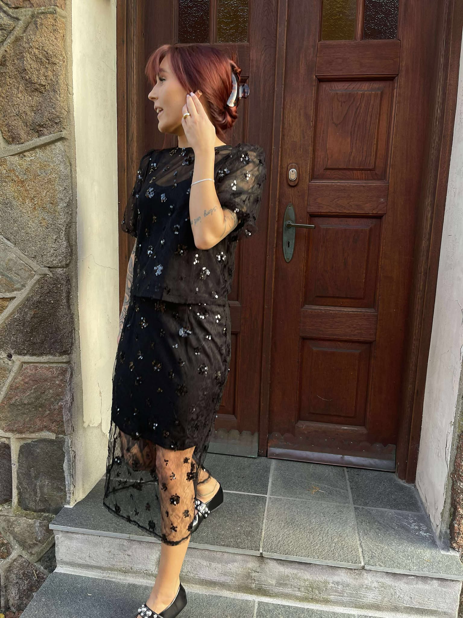 VIADA Midi Skirt - Black Beauty