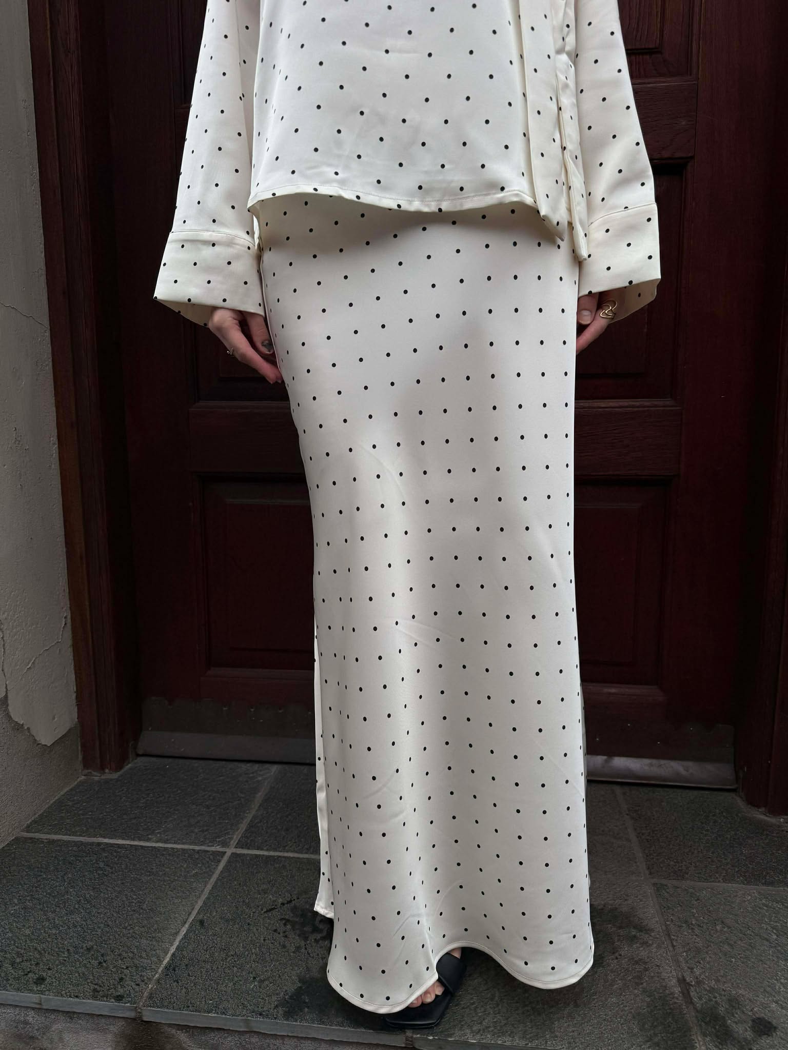 VIFADIA Midi Skirt - Cloud Dancer