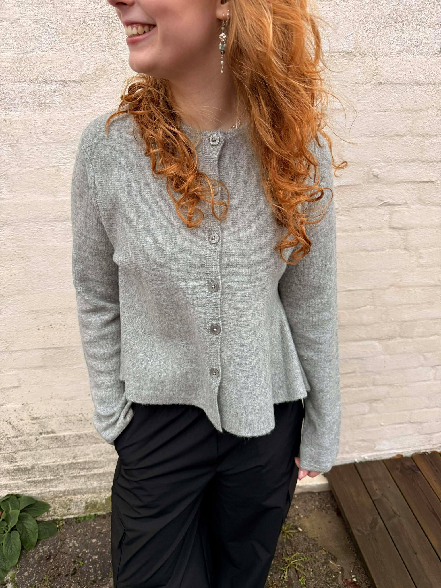 JDYROSEMARY Knit Cardigan - Light Grey Melange