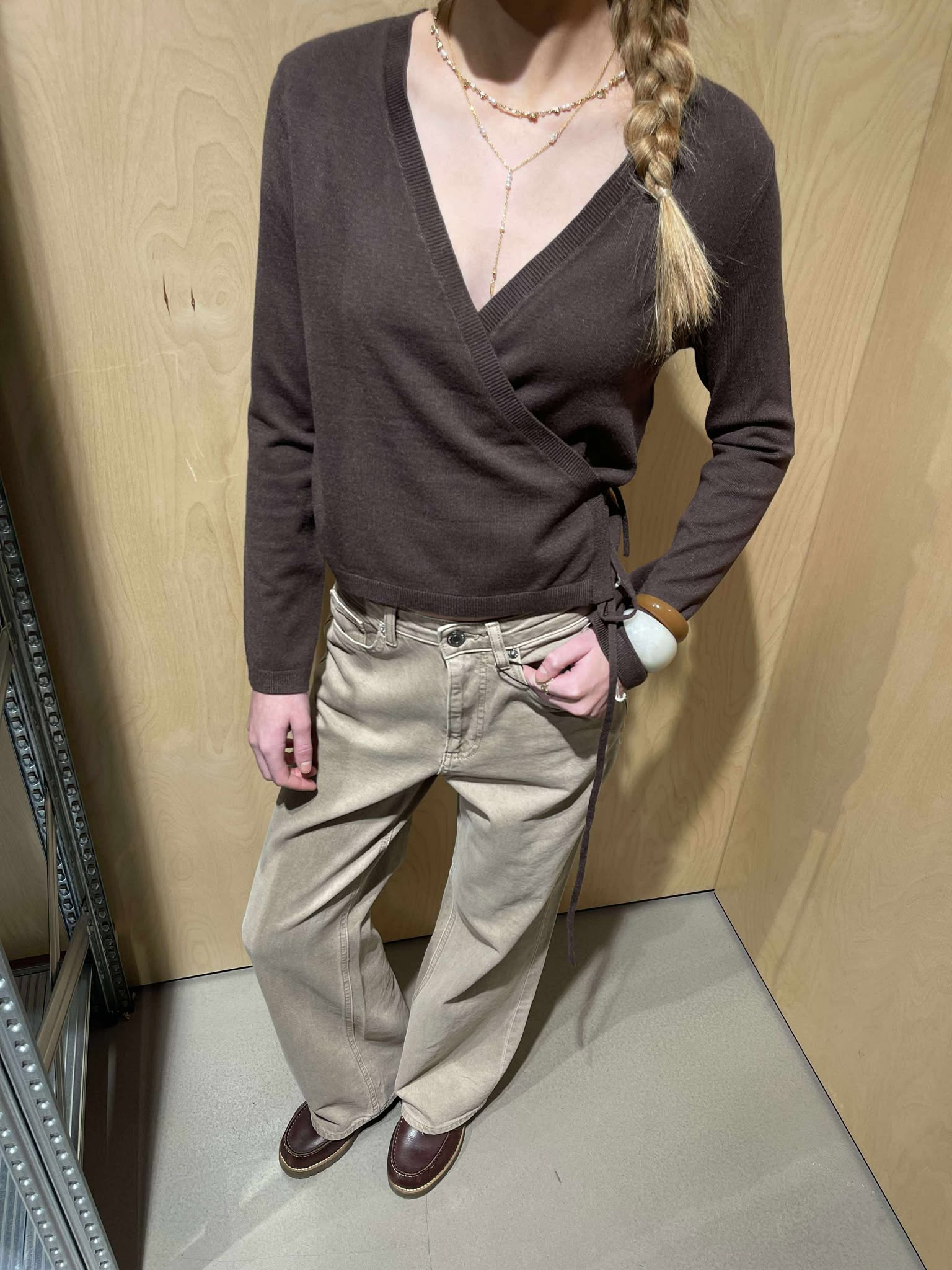 NMSHYLA Knit Cardigan - Chocolate Brown