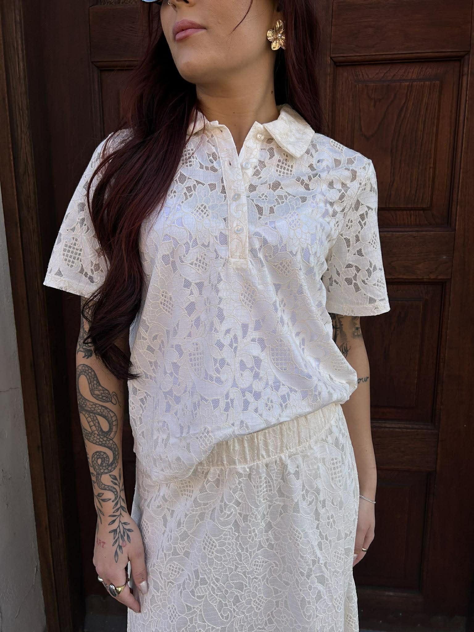 OBJBIANCA Polo-Shirt - White Sand