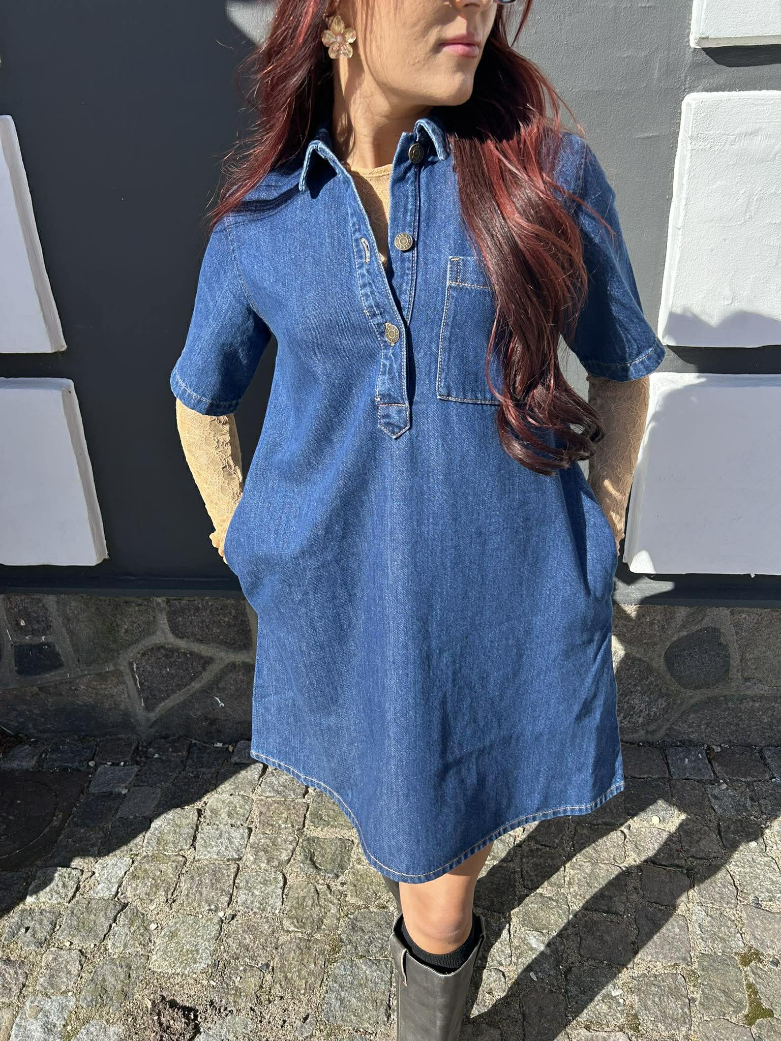 JXAMARA Short Dress - Medium Blue Denim