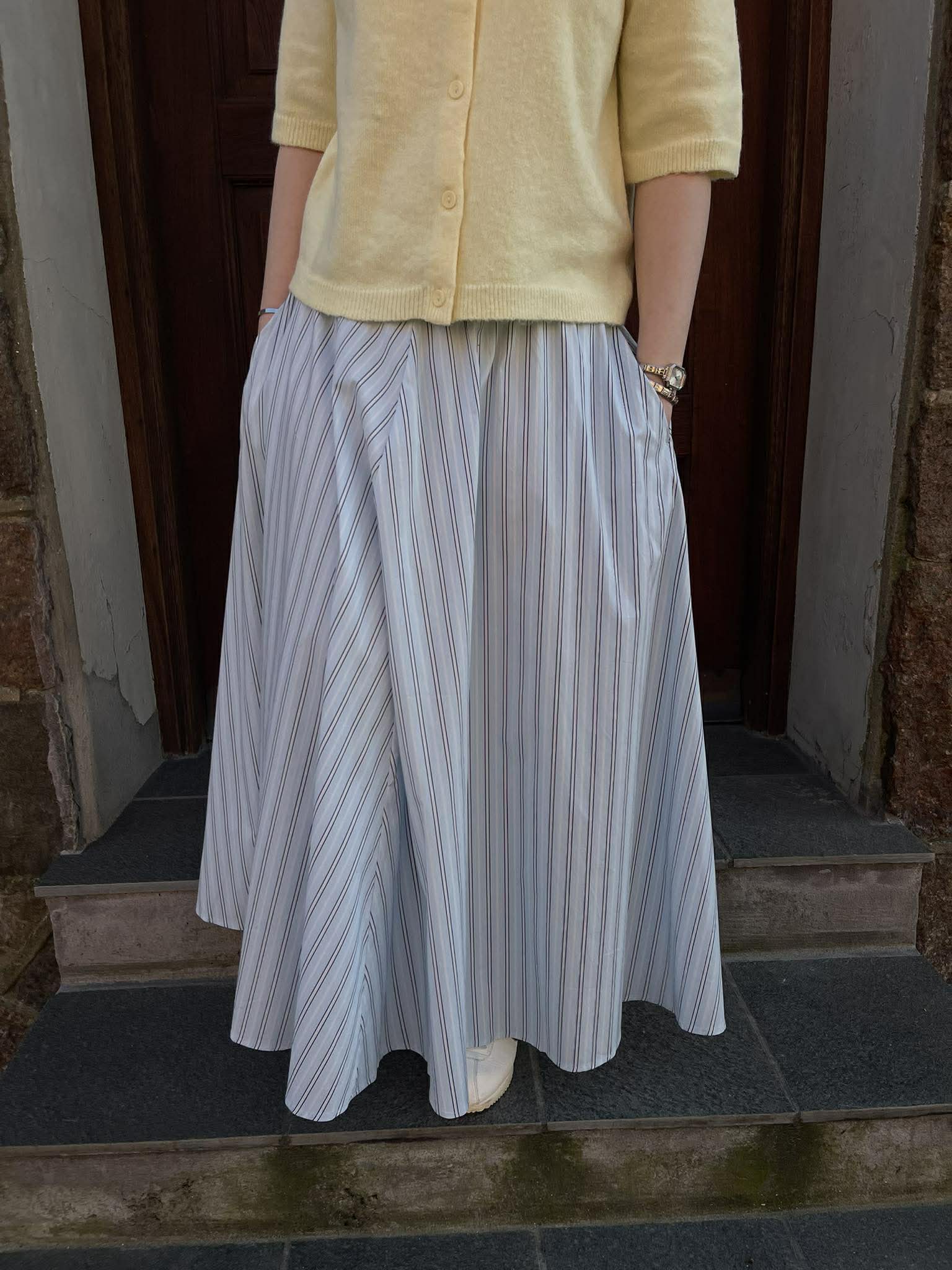 VIVALENCIA Long Skirt - Nantucket Breeze