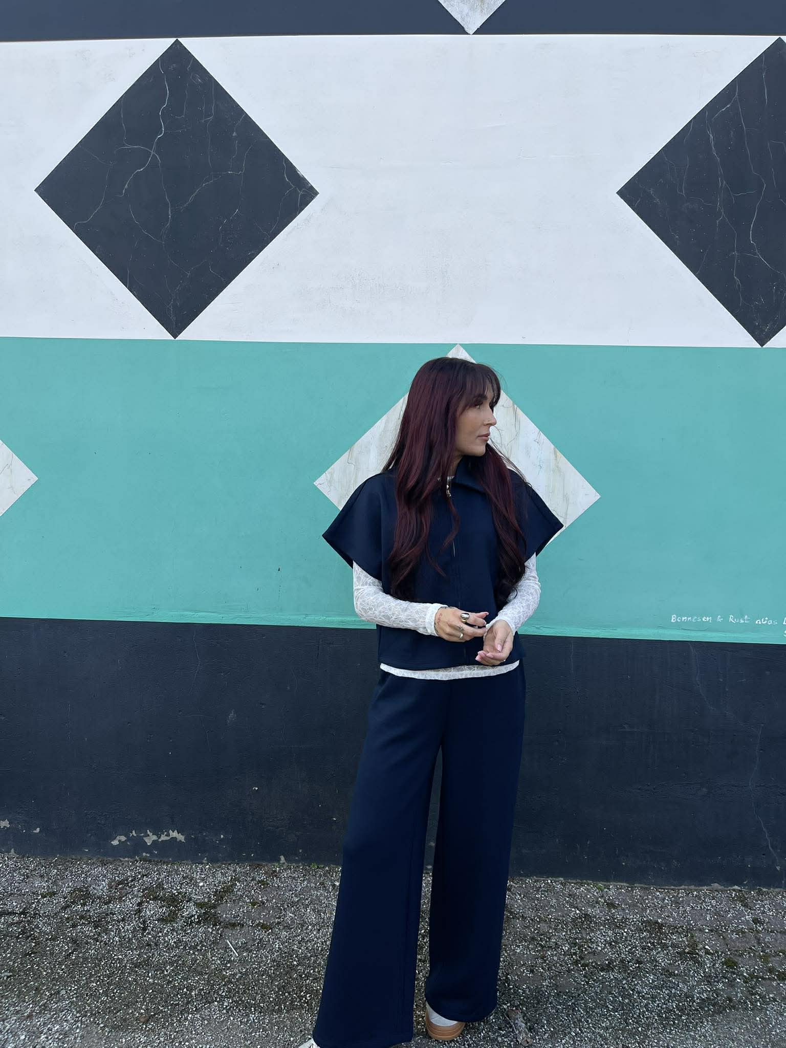 VISIFFI Trousers - Navy Blazer