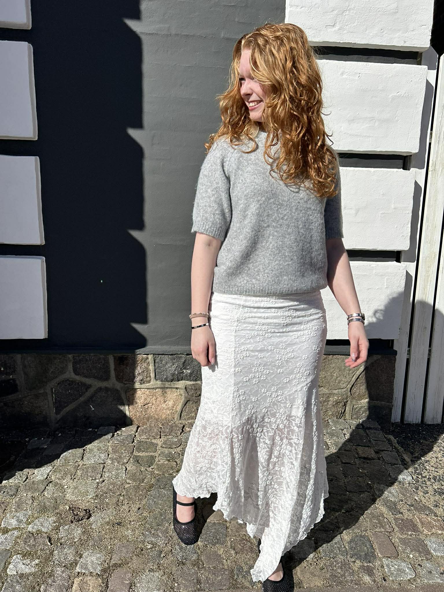 NMFRANNY Midi Skirt - Bright White