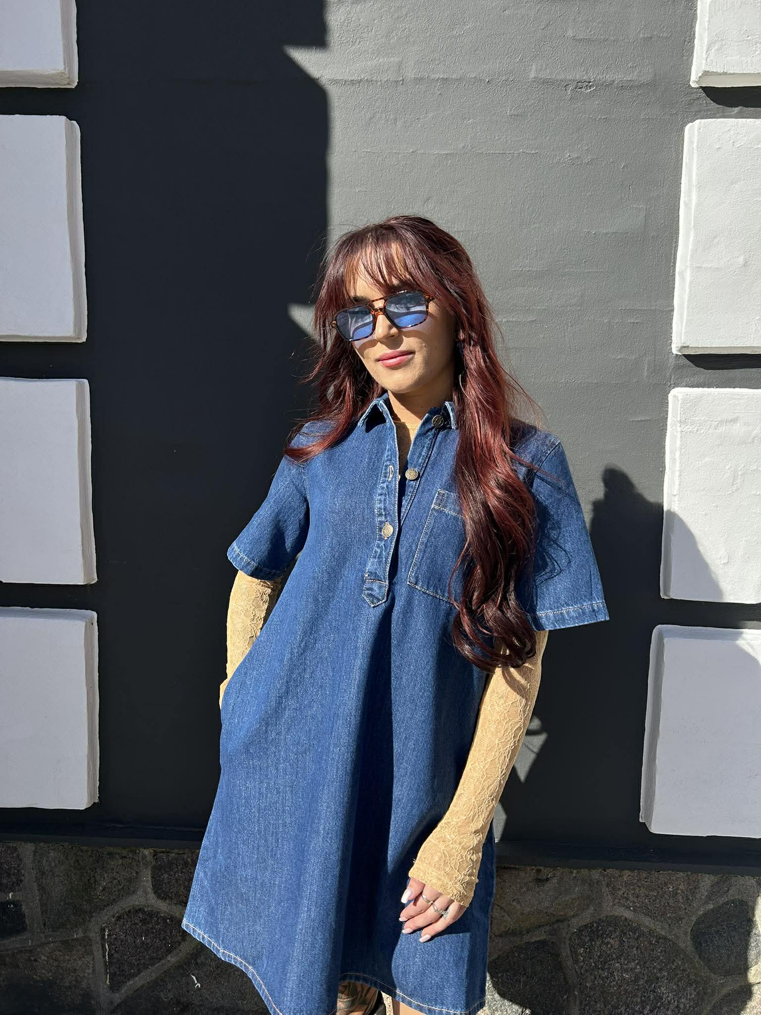 JXAMARA Short Dress - Medium Blue Denim