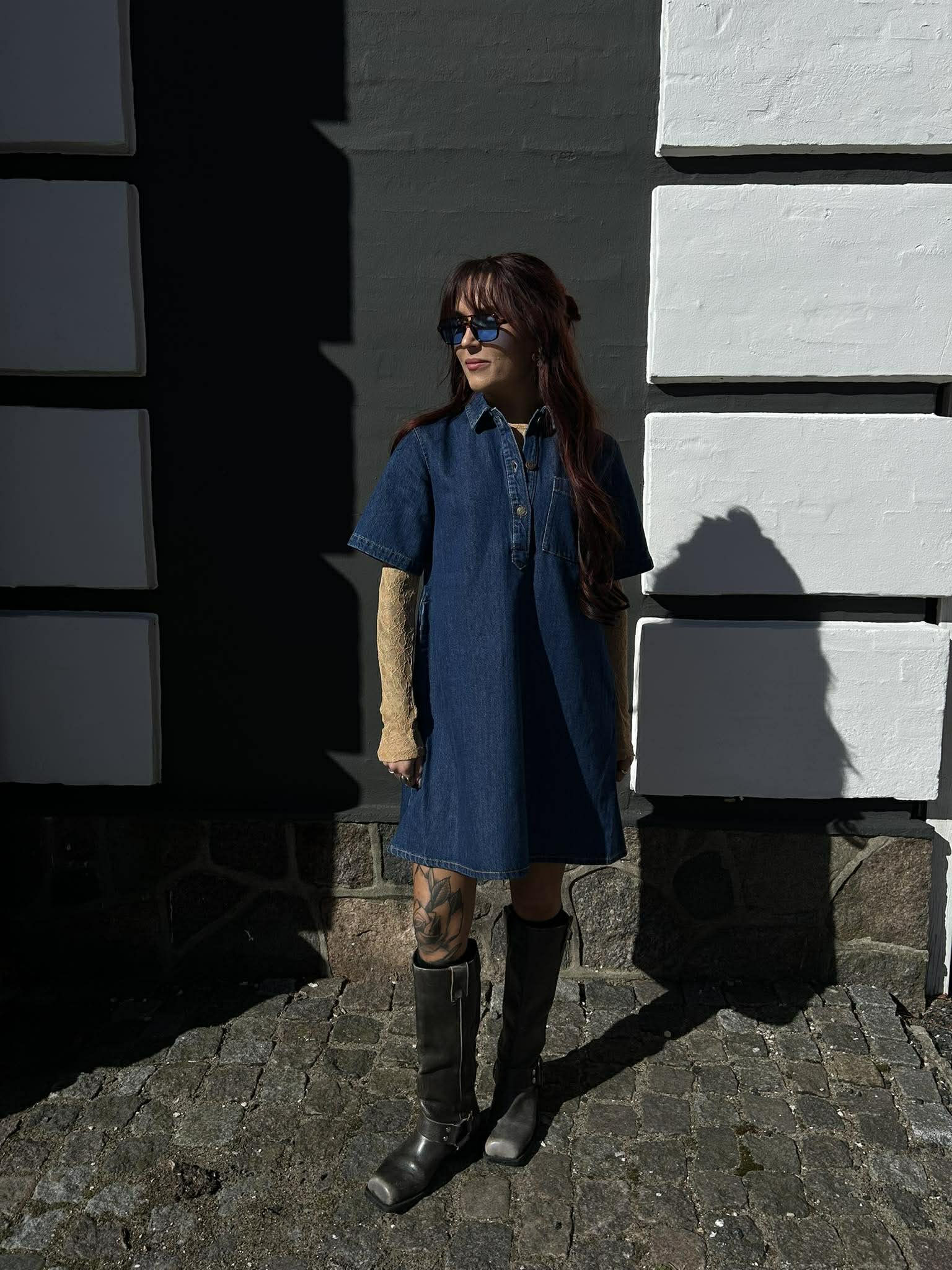 JXAMARA Short Dress - Medium Blue Denim