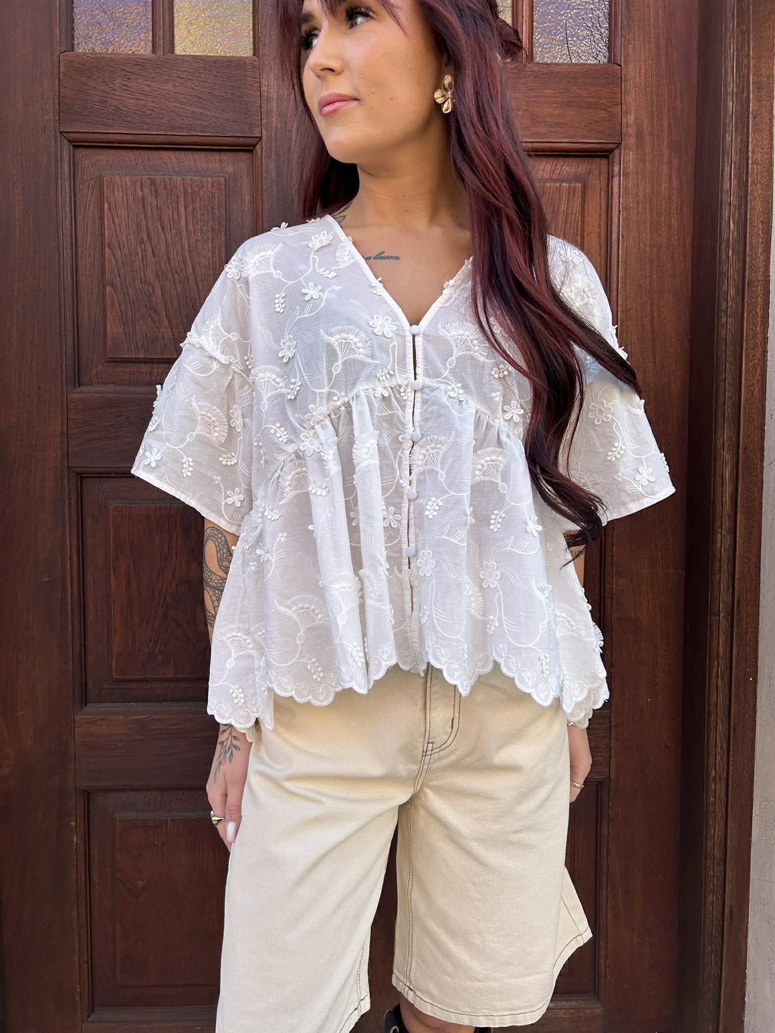 OBJLORA Top - Cloud Dancer