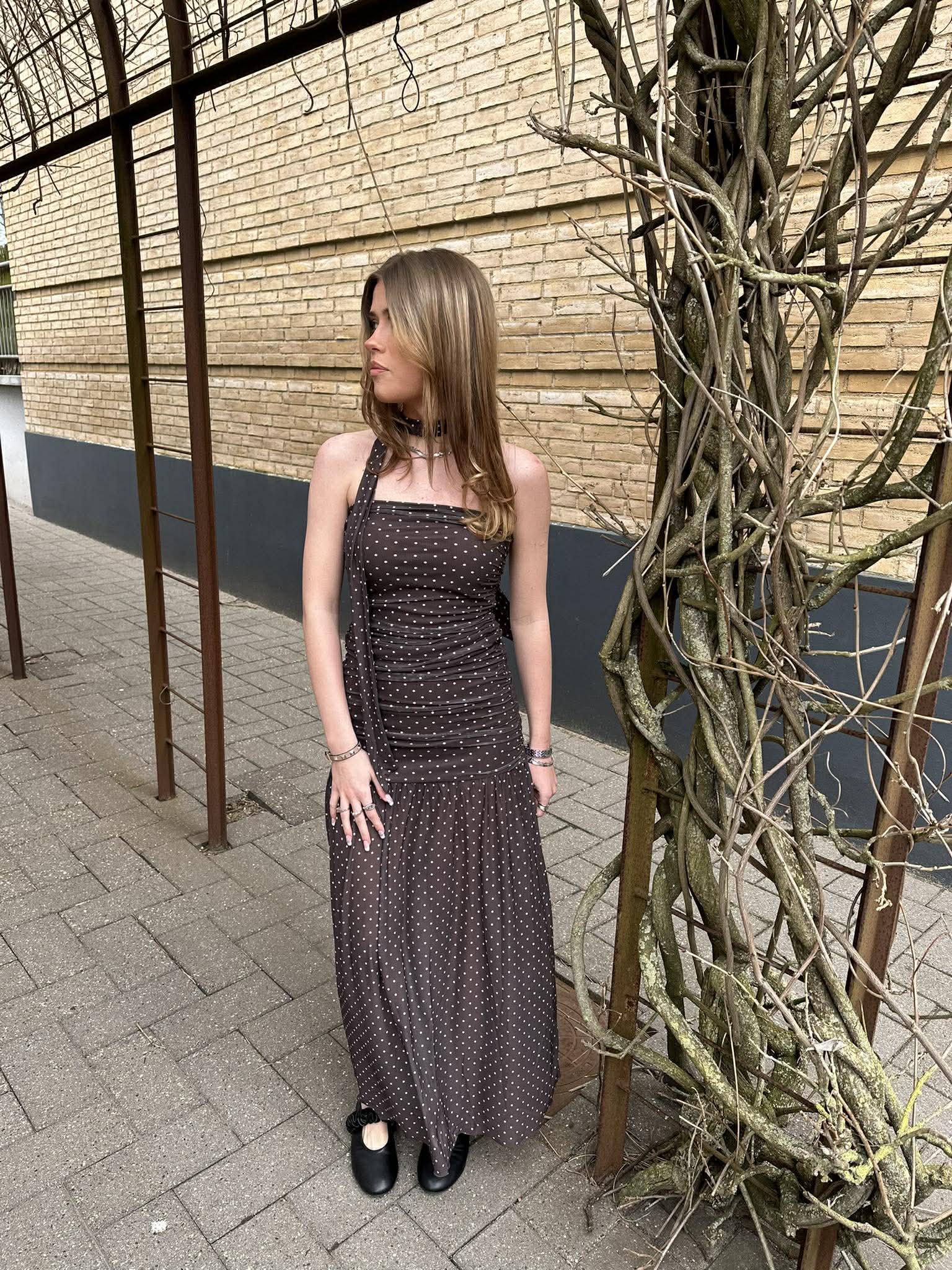 JXELVIRA Long Dress - Seal Brown