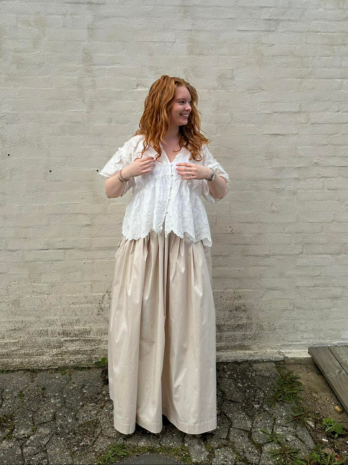 OBJPAIGE Long Skirt - Humus