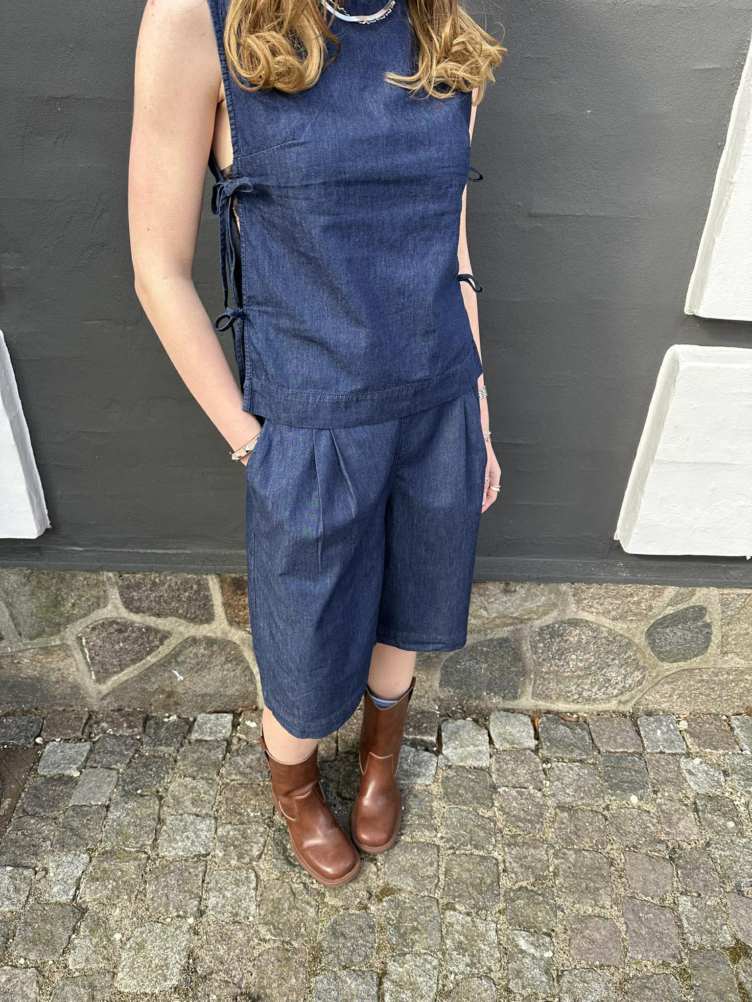 JXDEBBY Top - Dark Blue Denim