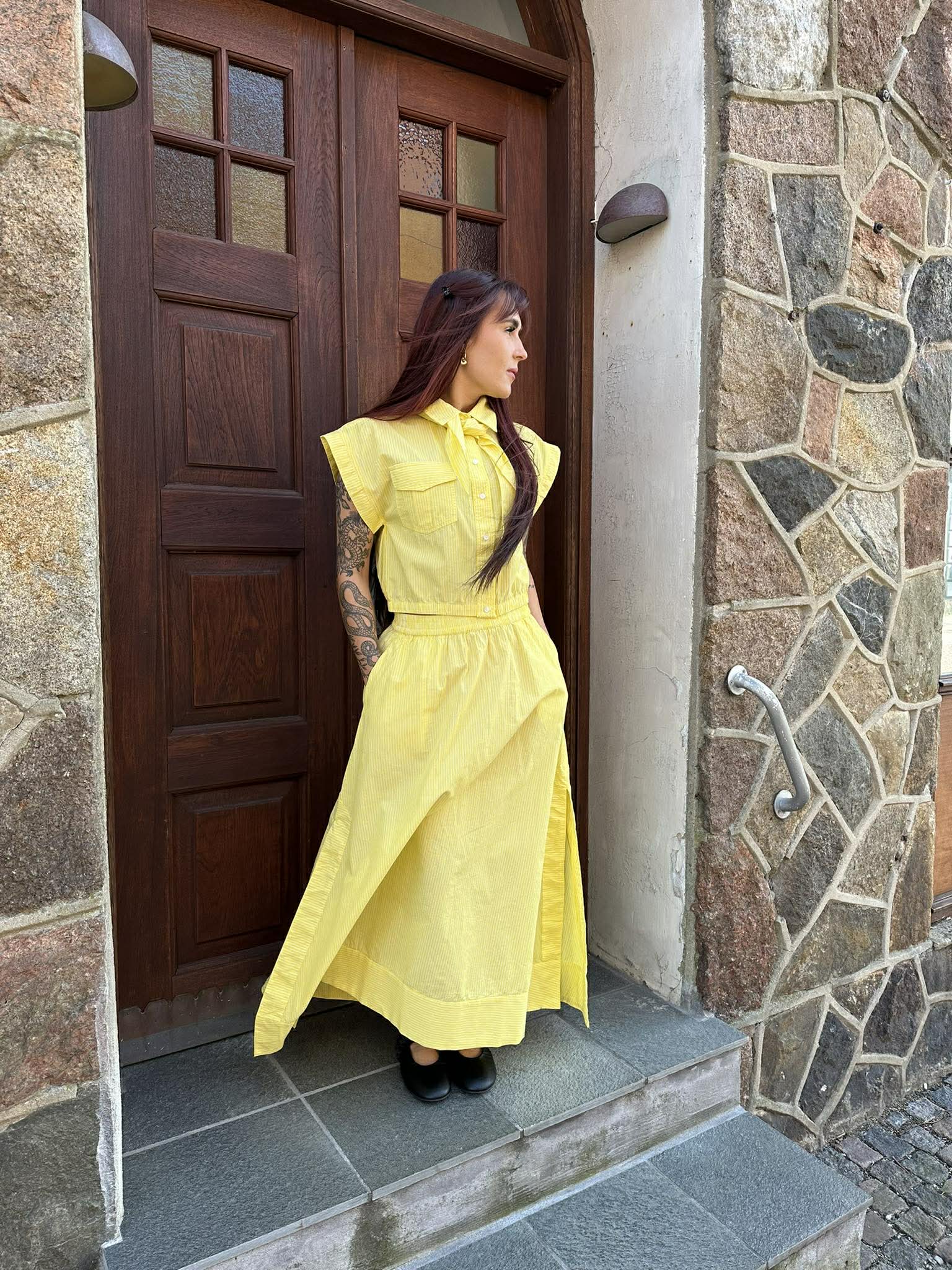 ROULINNE Long Skirt - Freesia