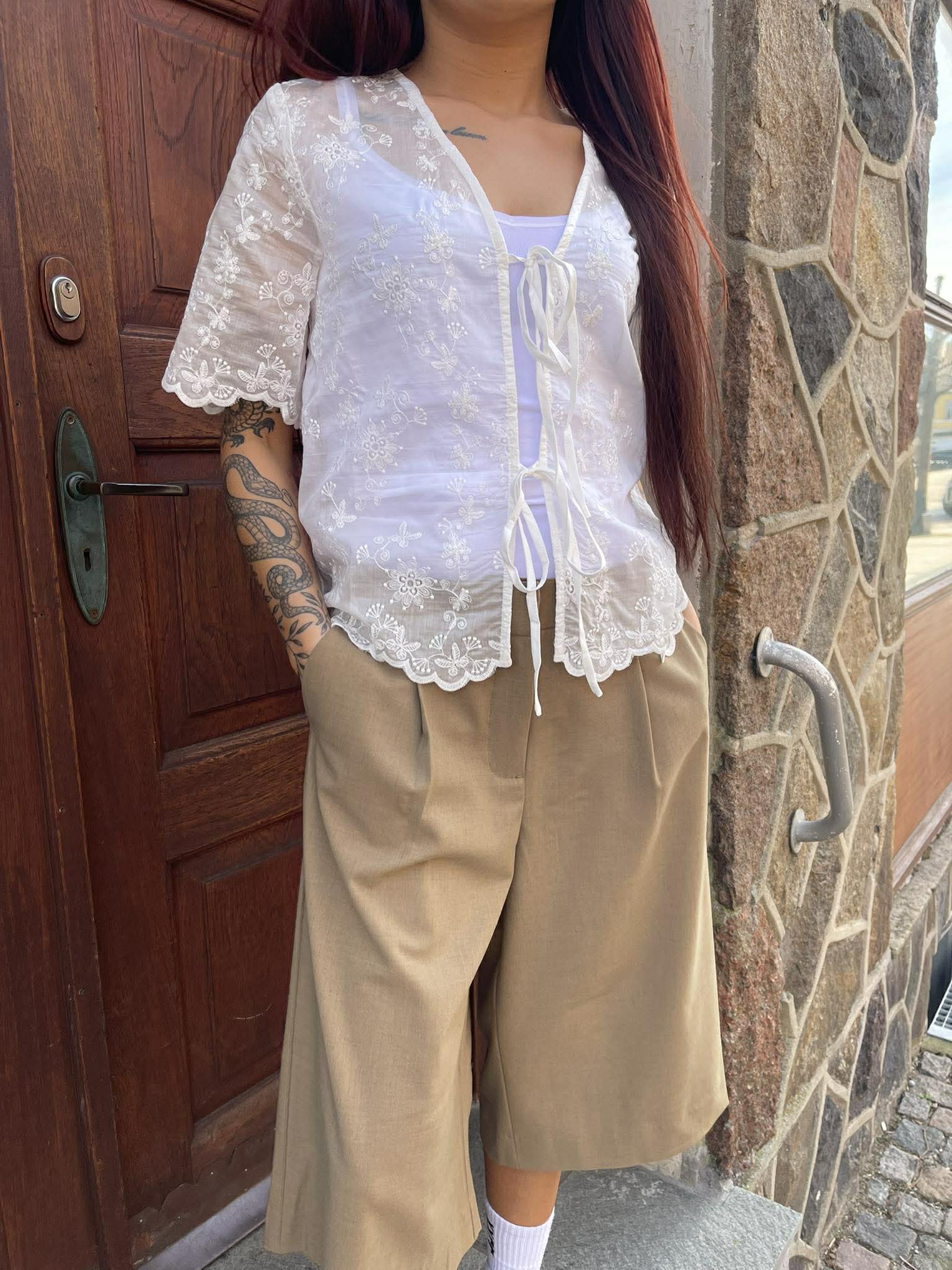 ROULAMBETHA Knee Trousers - Petrified Oak