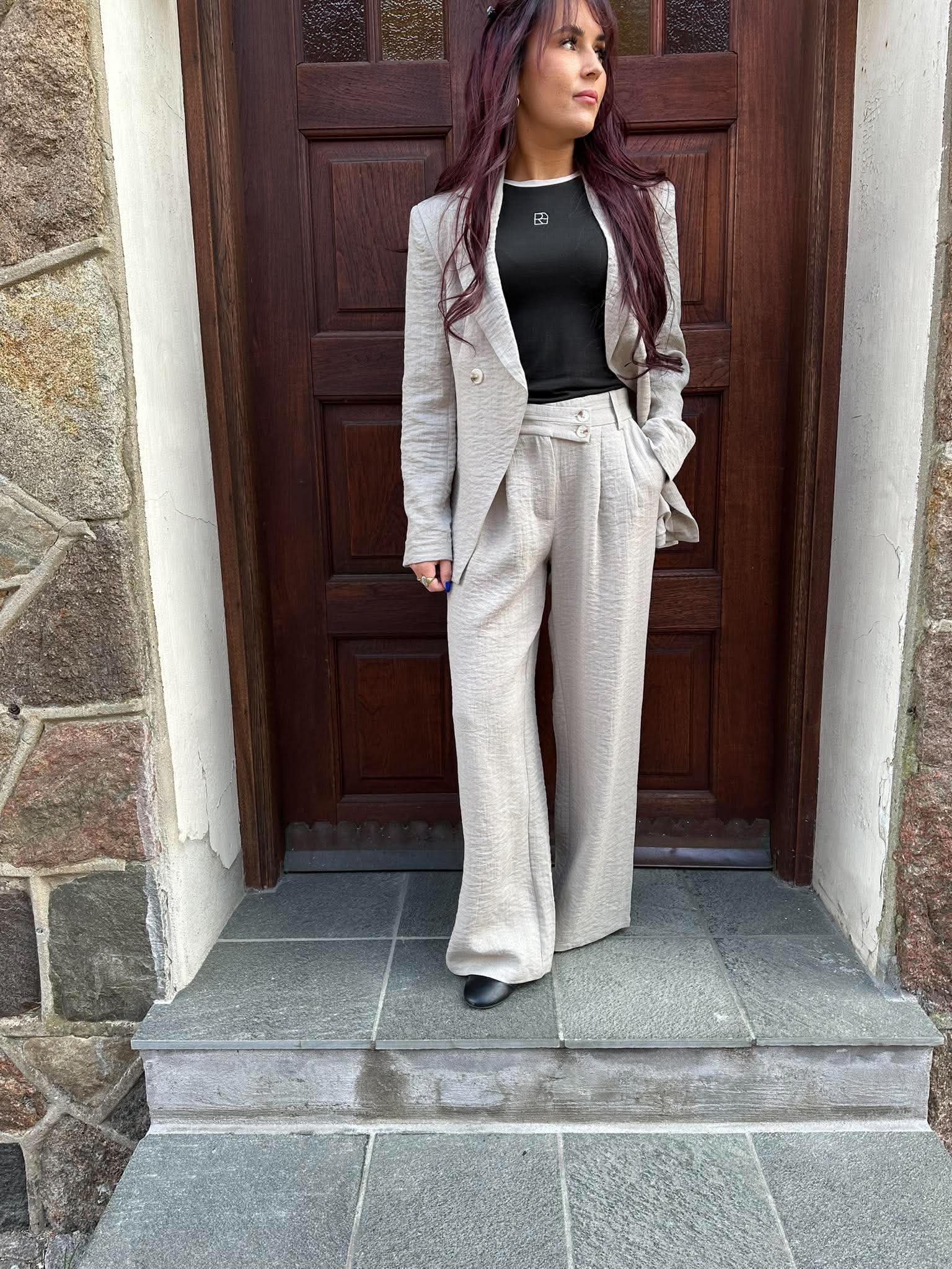 AWBRAELYN Tailored Trousers - Pelican