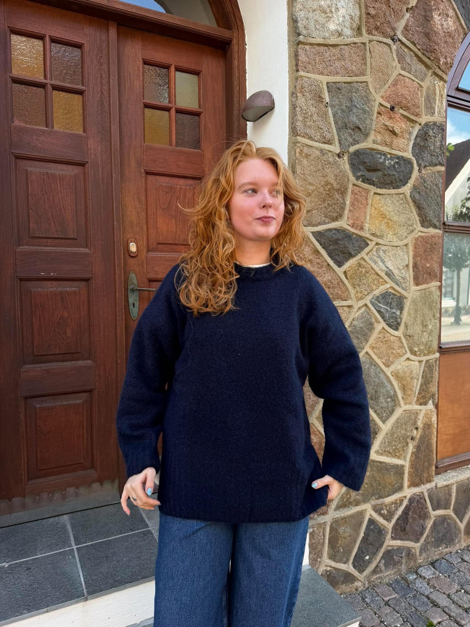 PCTINA Knitted Top - Maritime Blue