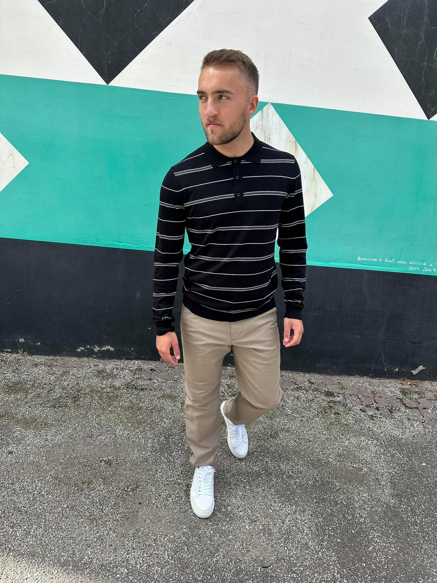 ONSWYLER Knitted Polo Shirt - Black