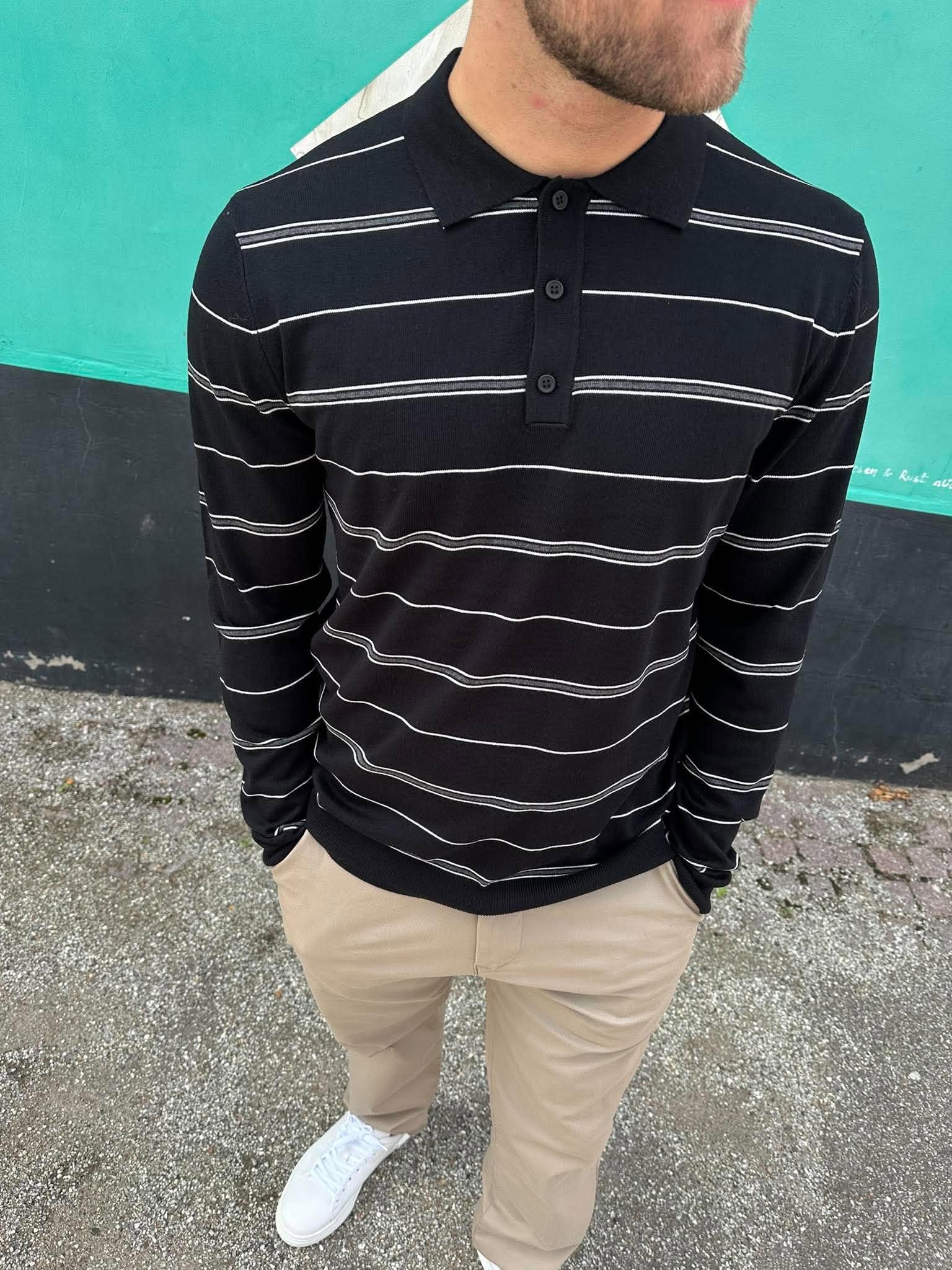 ONSWYLER Knitted Polo Shirt - Black