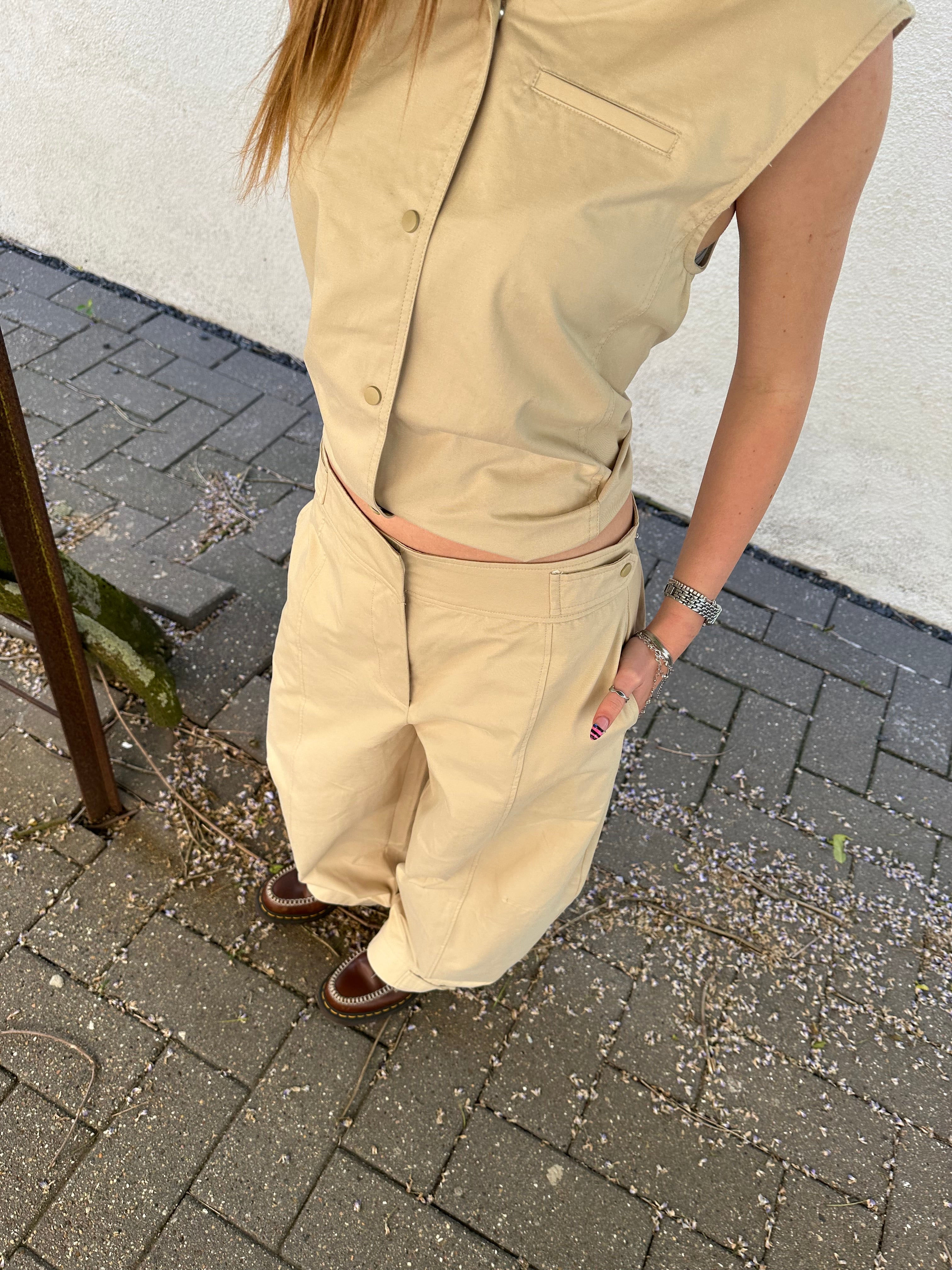 OBJSHANA Tailored Trousers - Humus
