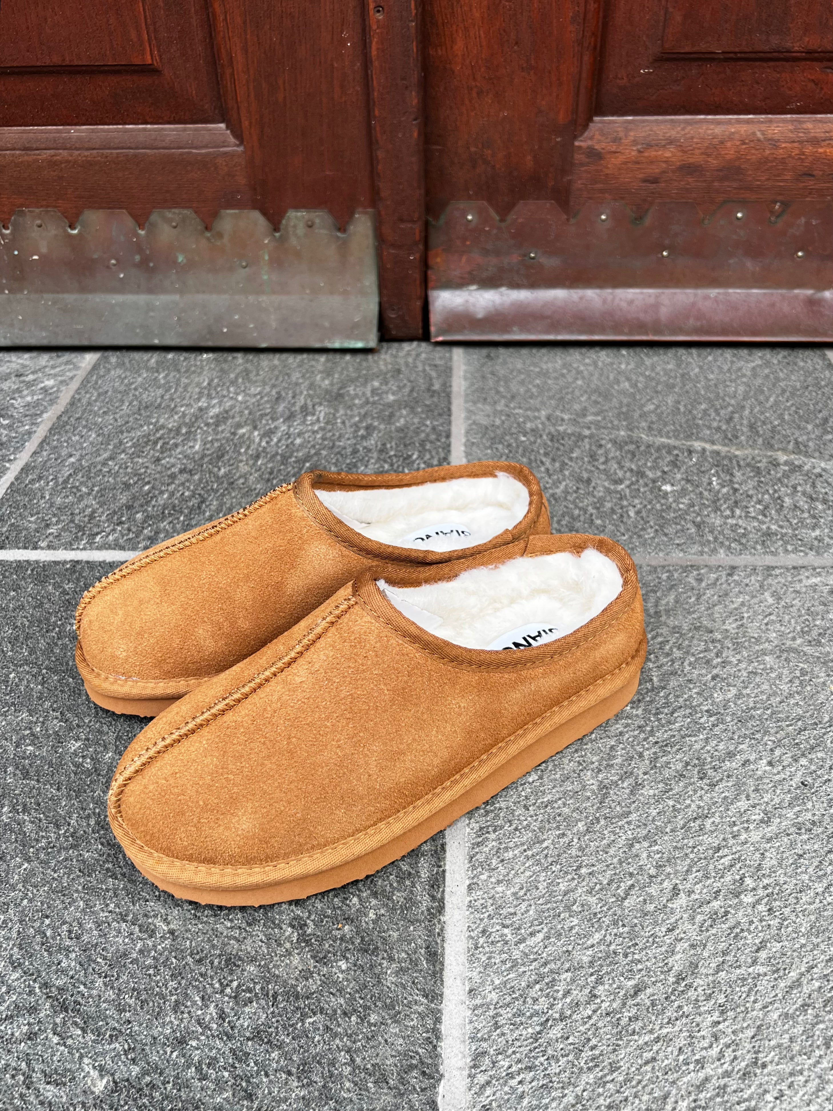 BIASNOW ANKLE SUEDE BOOTS cognac